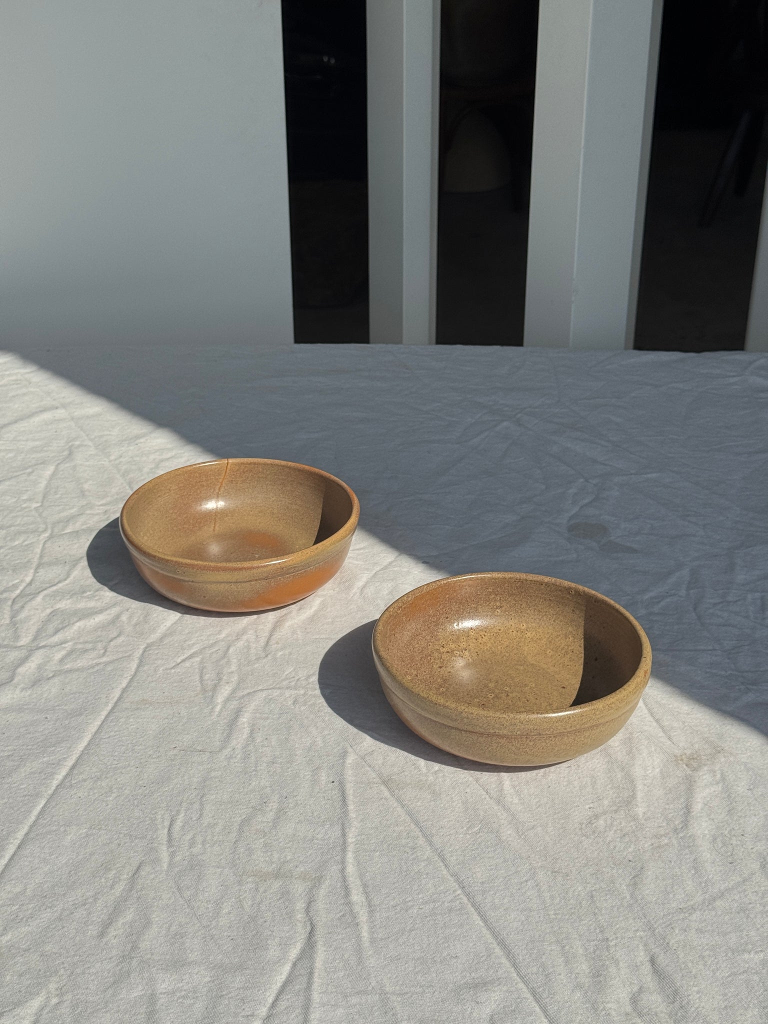 Lot de 2 bols bord épais dont un avec cheveu D17