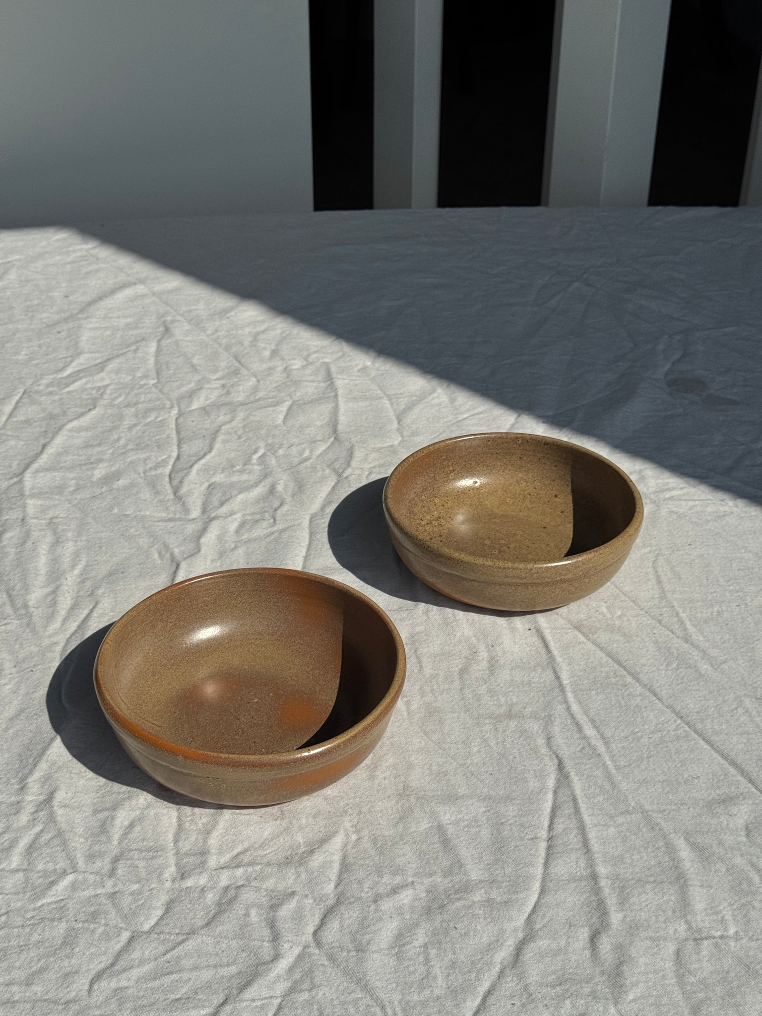 Lot de 2 bols bord épais dont un avec cheveu D17
