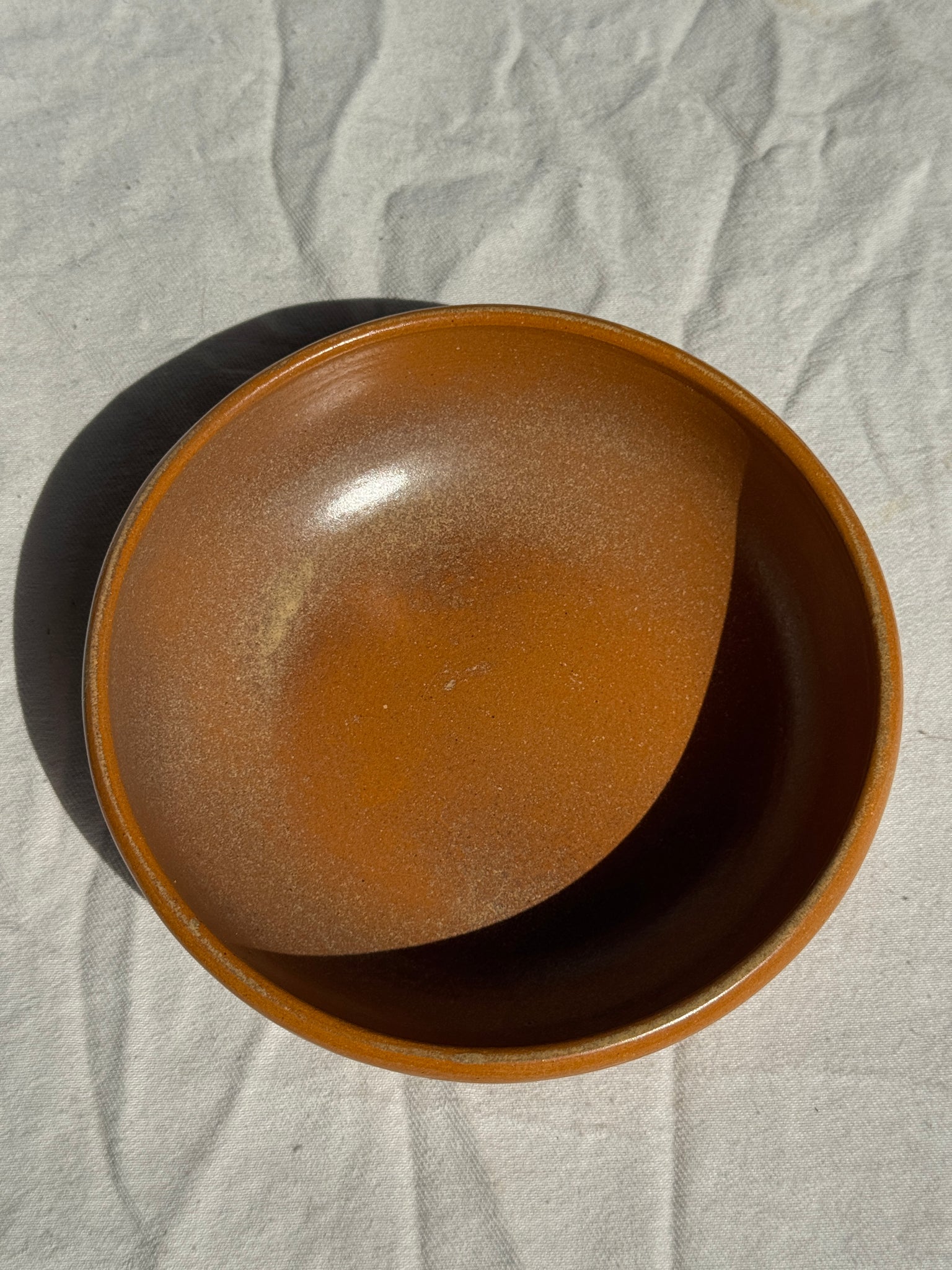 Lot de 2 bols en grès orange D17