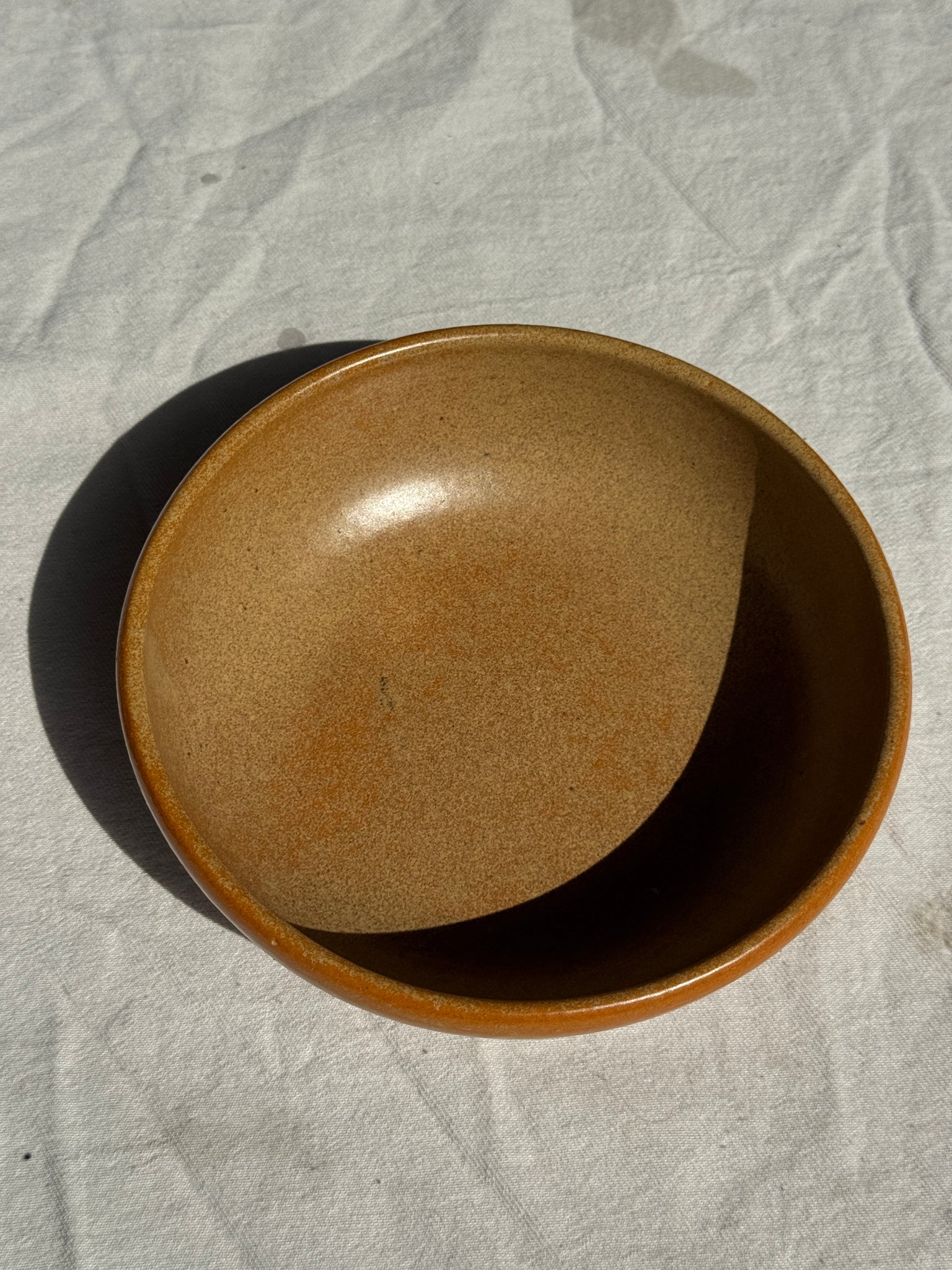 Lot de 2 bols en grès orange D17