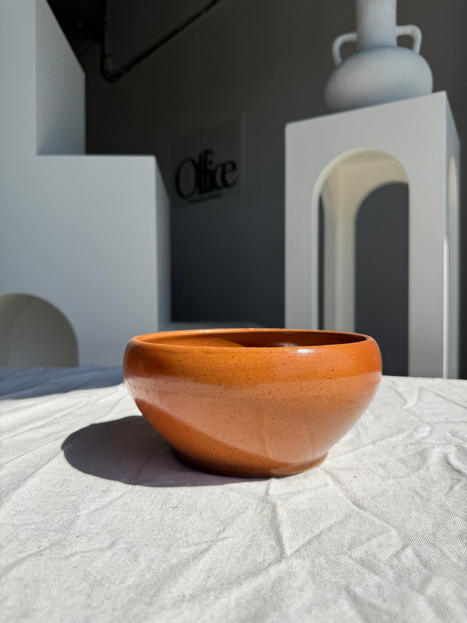Grand bol en grès Digoin Grès Pots France brun orange D21