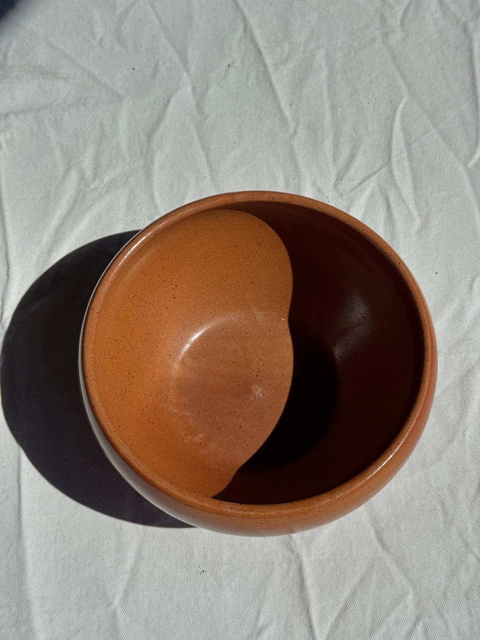 Grand bol en grès Digoin Grès Pots France brun orange D21