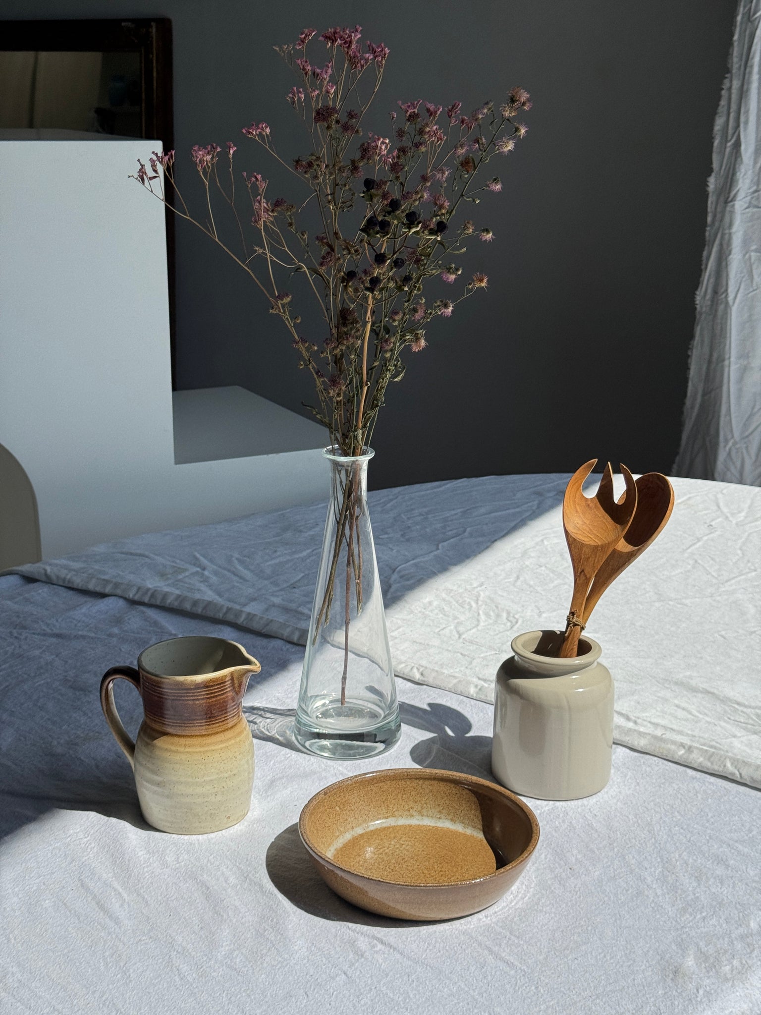 Petite carafe en grès vintage marque Vieux Grès 50 cl