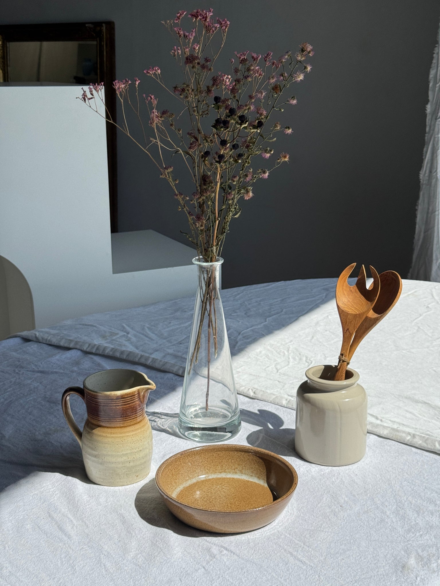 Pot à moutarde blanc H12,5 D10