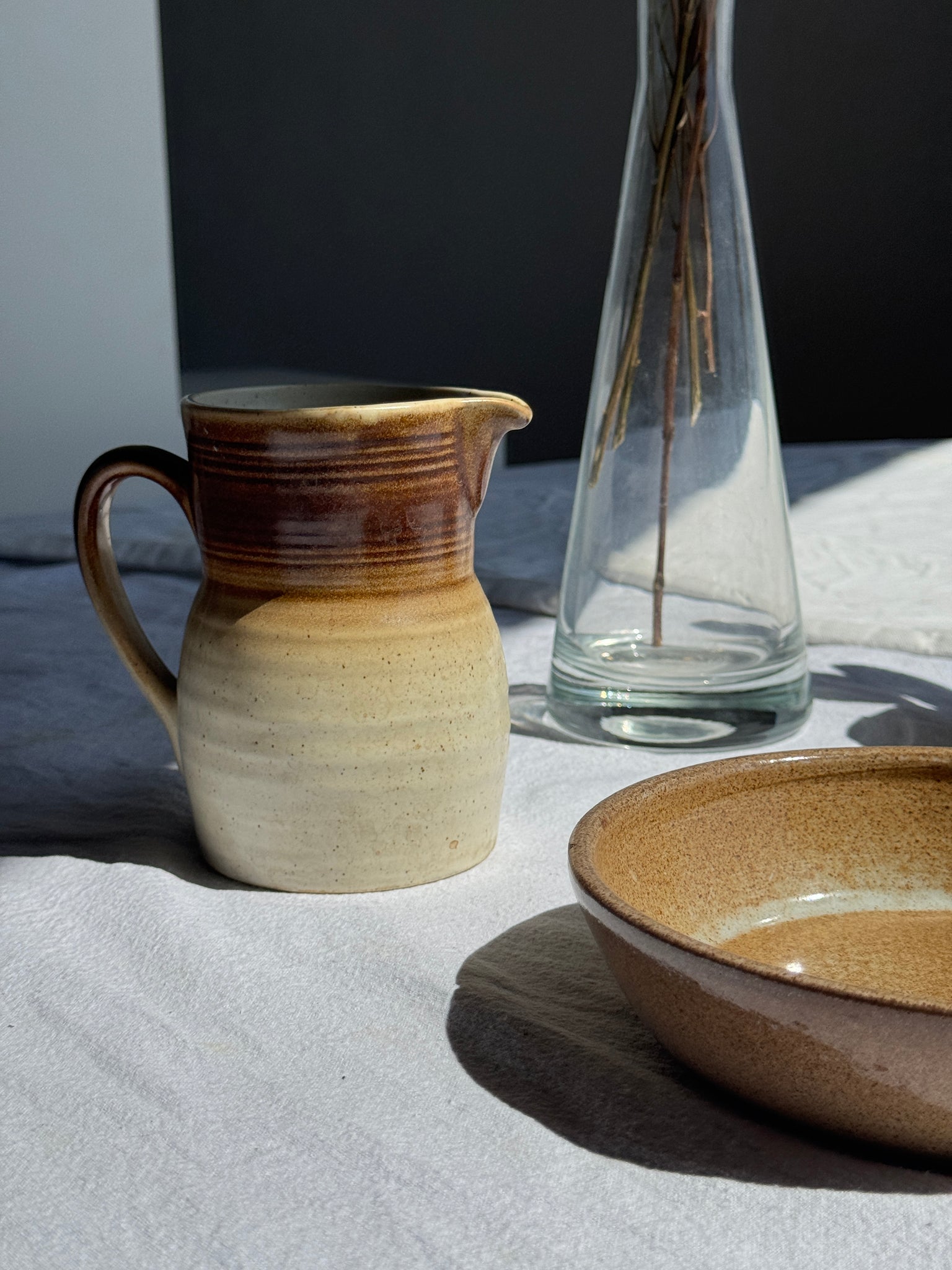 Petite carafe en grès vintage marque Vieux Grès 50 cl