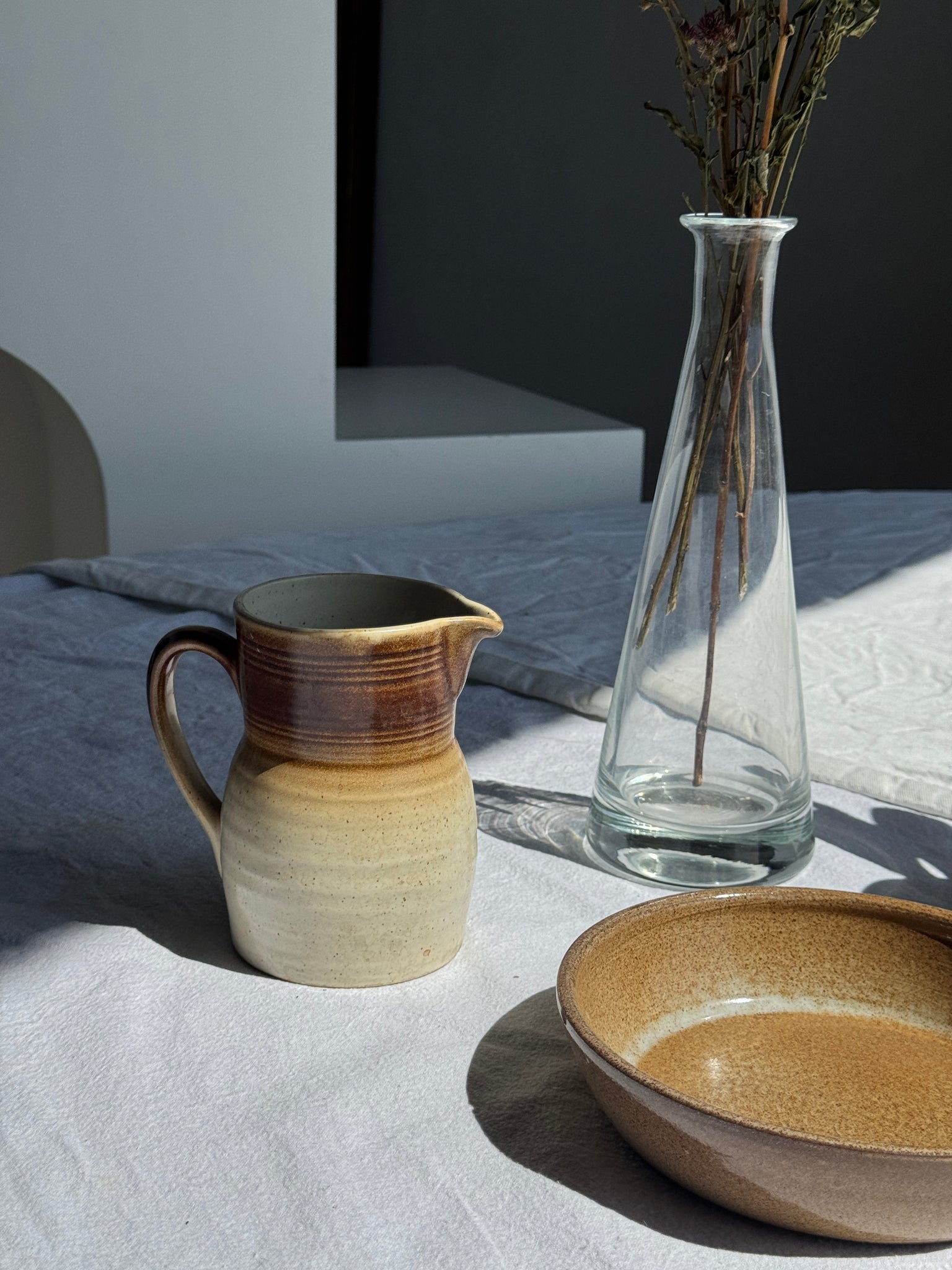 Petite carafe en grès vintage marque Vieux Grès 50 cl