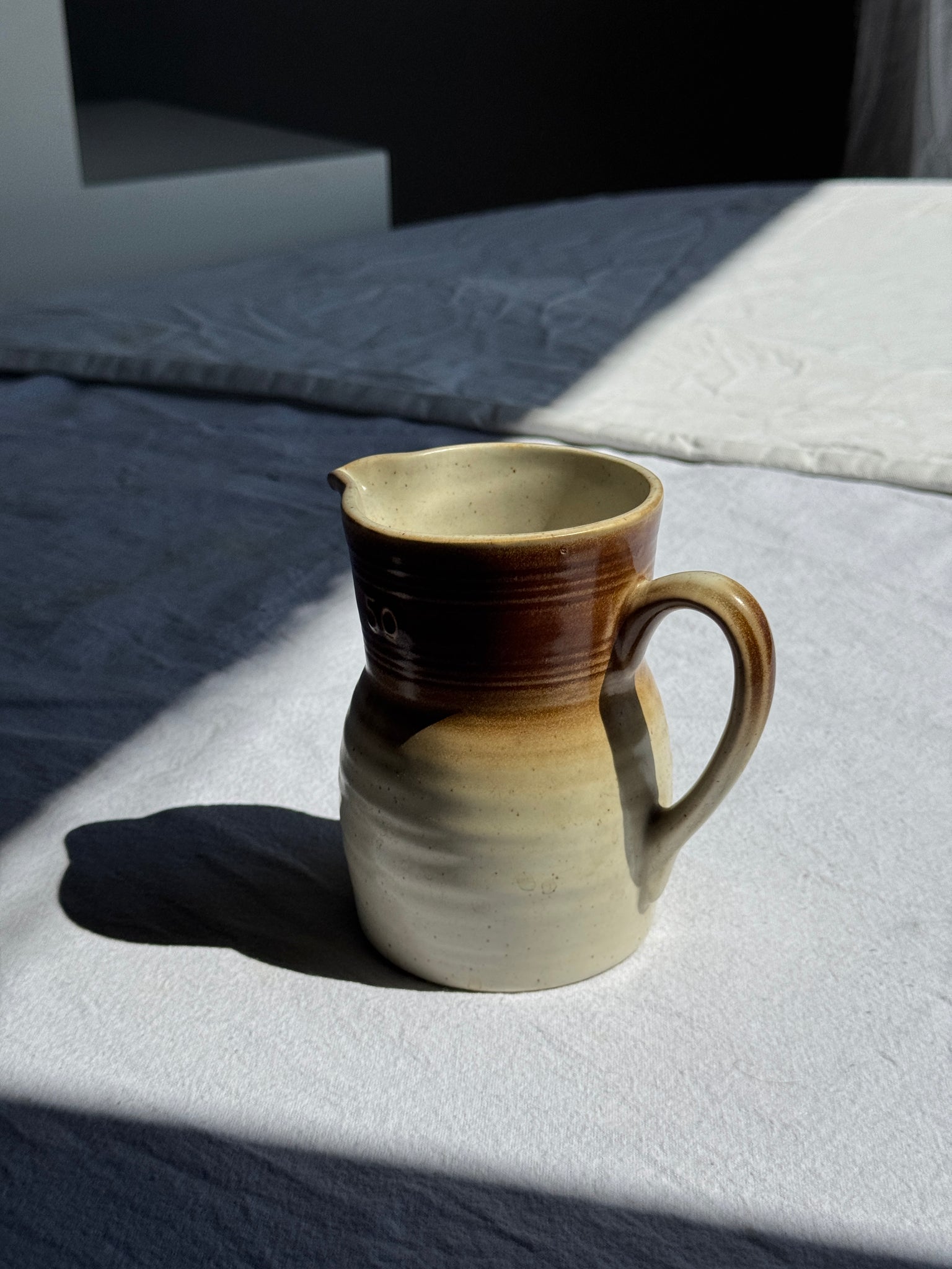 Petite carafe en grès vintage marque Vieux Grès 50 cl