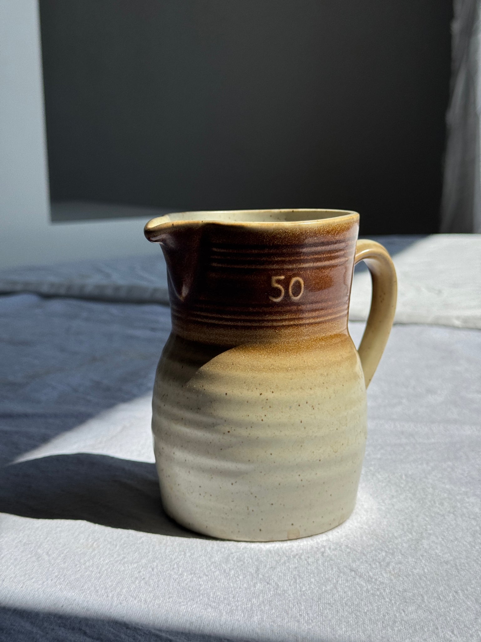 Petite carafe en grès vintage marque Vieux Grès 50 cl