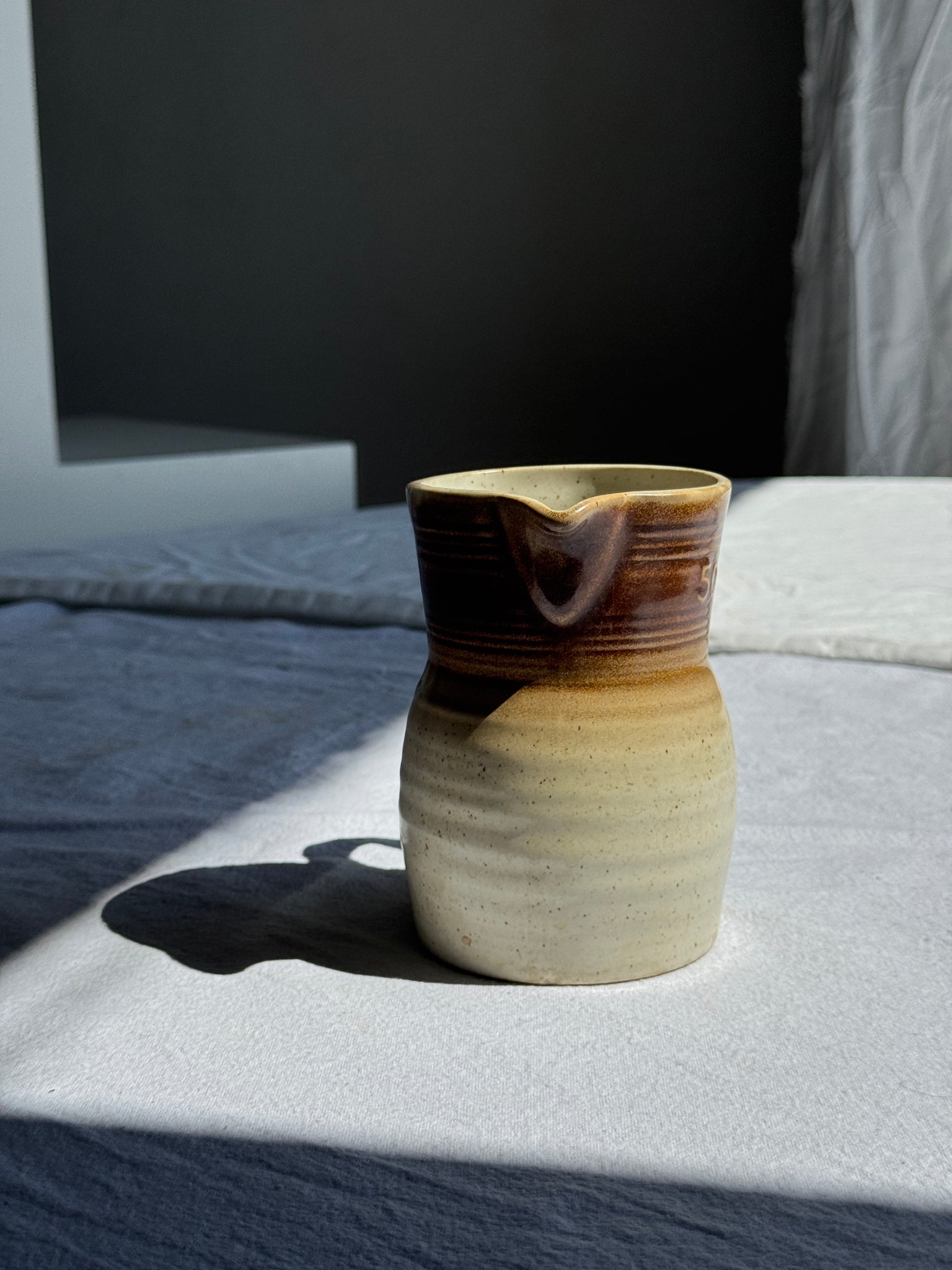Petite carafe en grès vintage marque Vieux Grès 50 cl