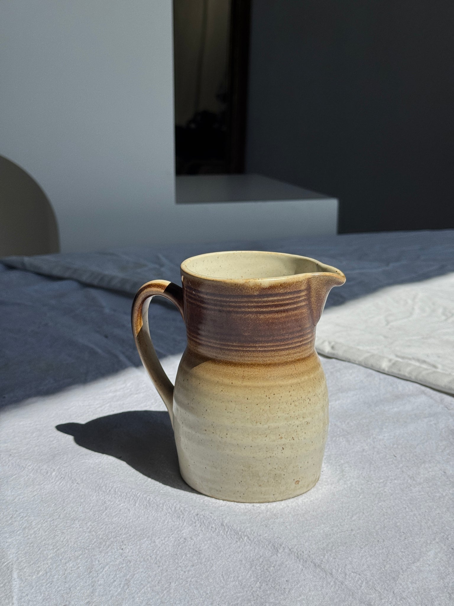 Petite carafe en grès vintage marque Vieux Grès 50 cl