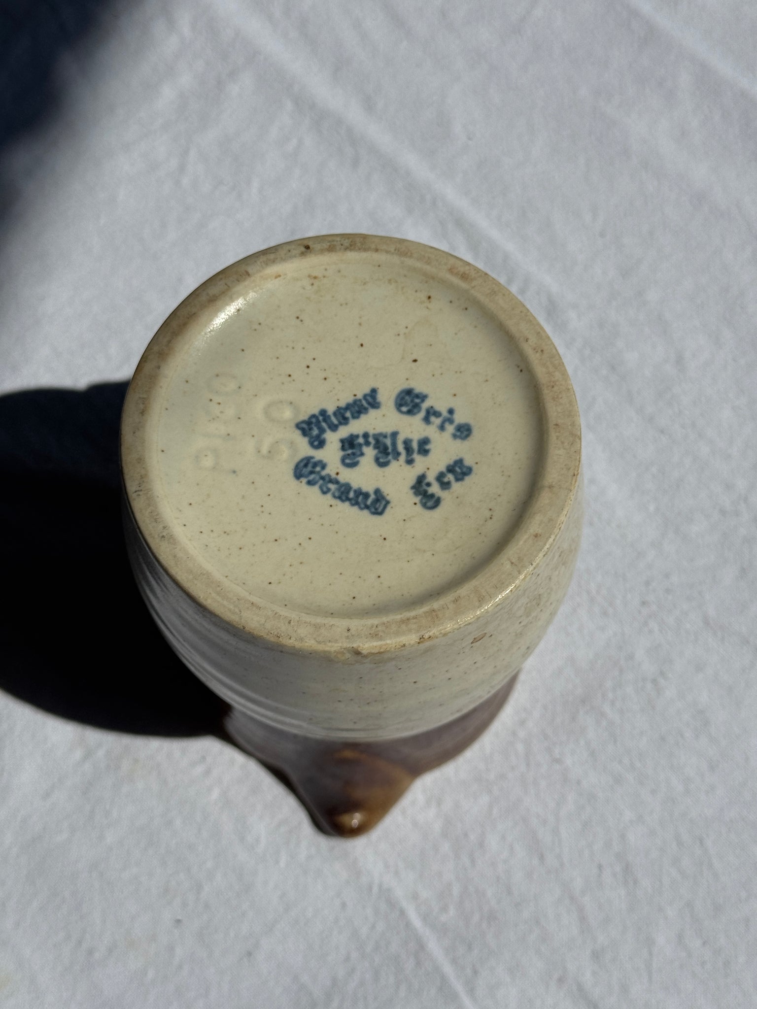 Petite carafe en grès vintage marque Vieux Grès 50 cl