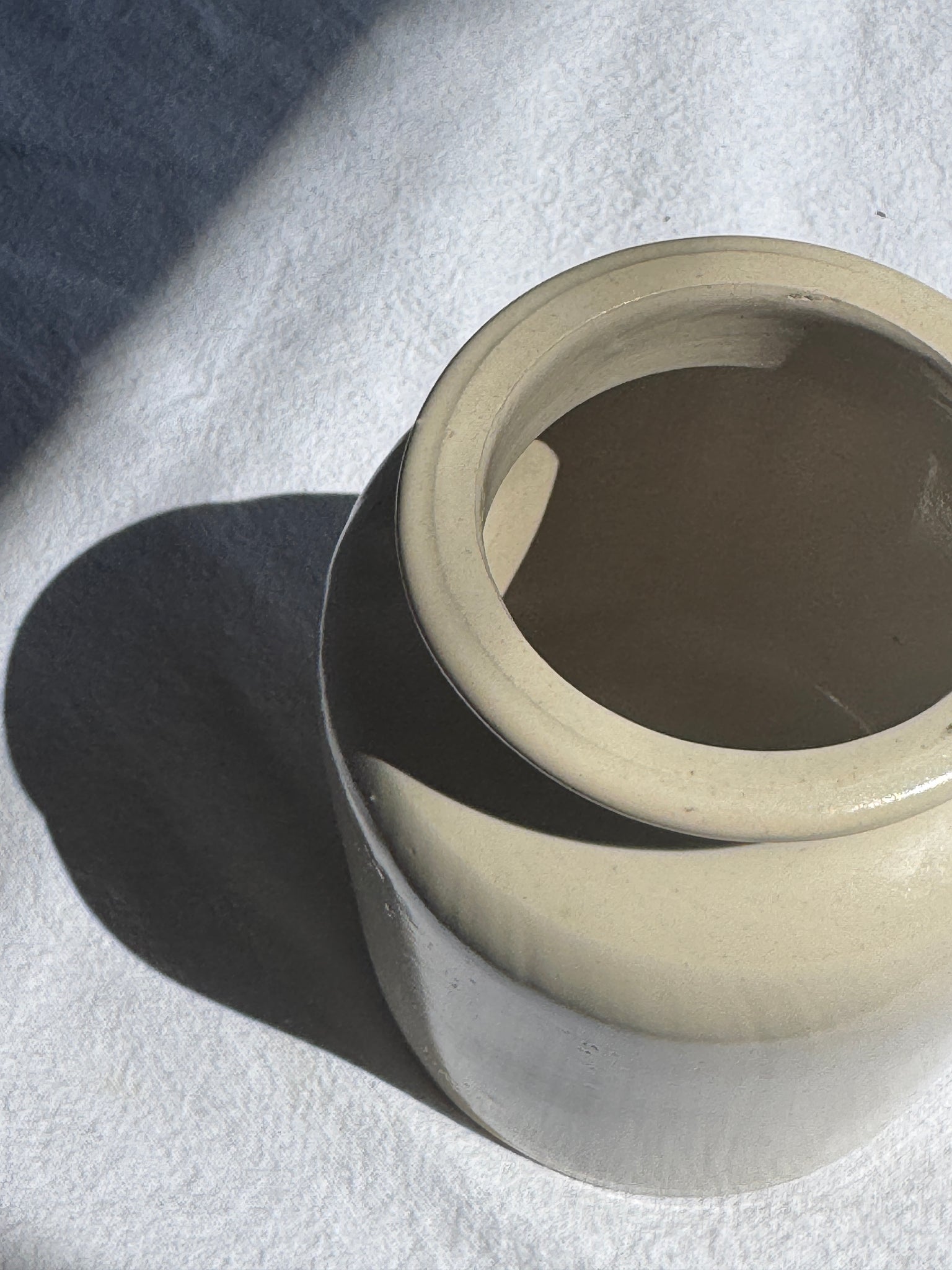 Pot à moutarde blanc H12,5 D10