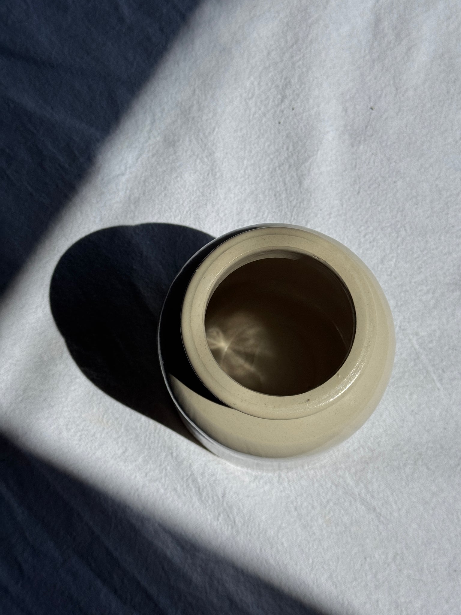 Pot à moutarde blanc H12,5 D10