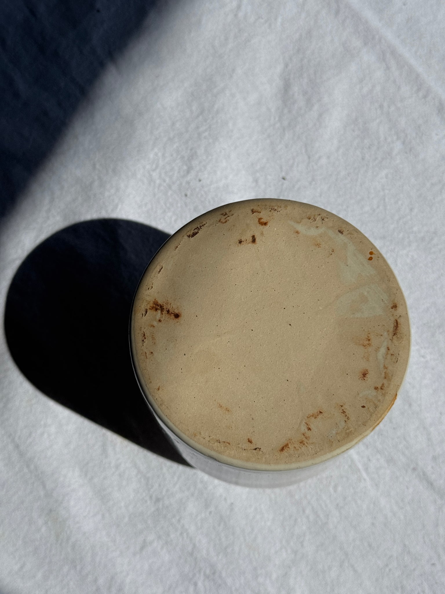 Pot à moutarde blanc H12,5 D10