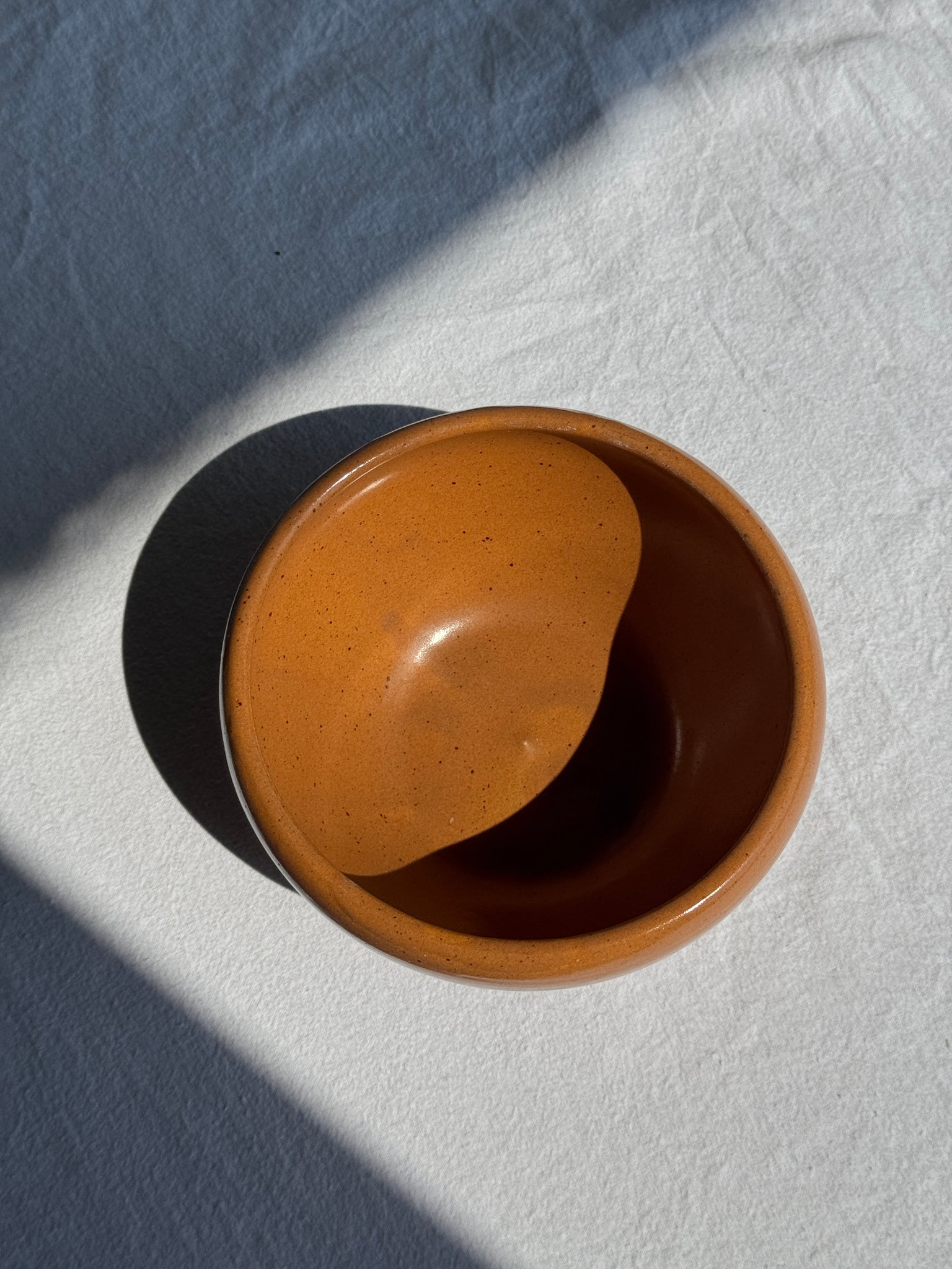 Moyen bol en grès Digoin Grès Pots France brun orange D17
