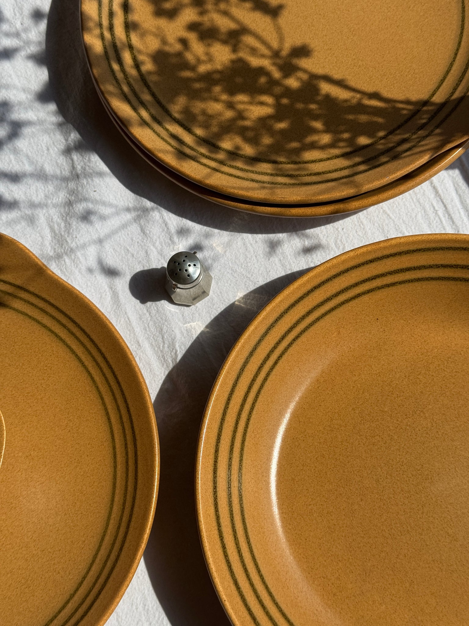 Grand plat circulaire Sarreguemines liseré brun D28,5 (1)