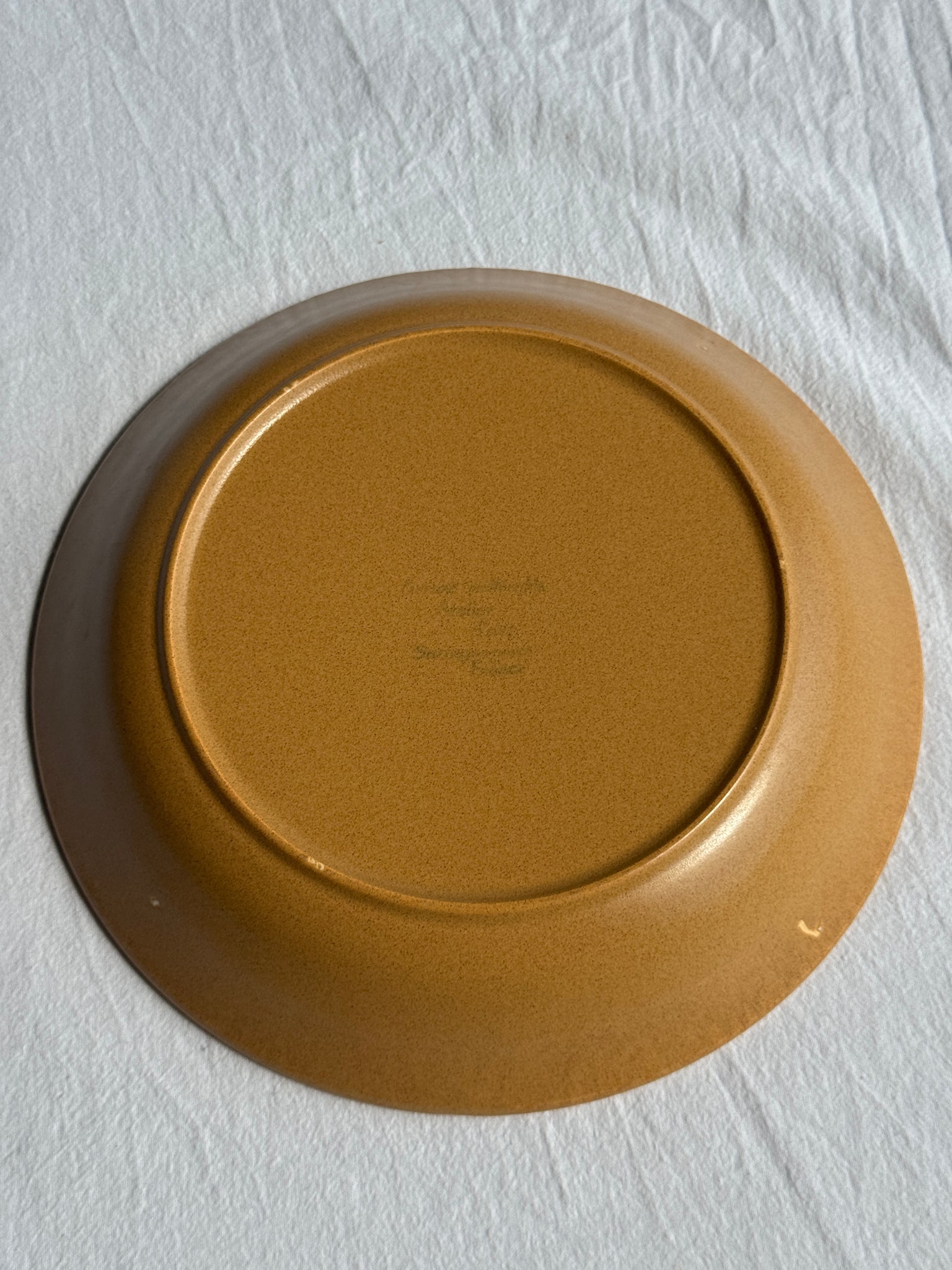 Grand plat circulaire creux Sarreguemines liseré brun D28,5