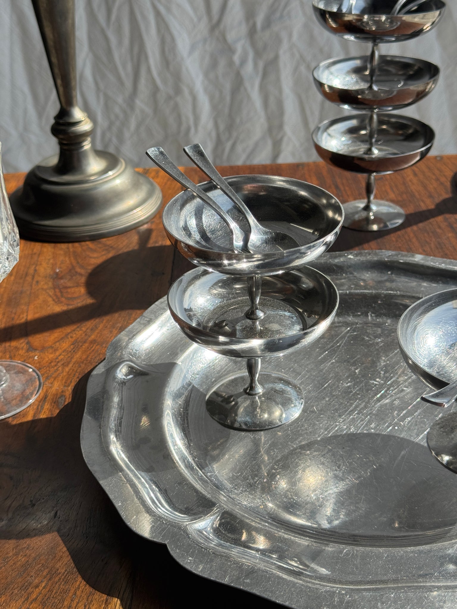 Lot de 6 coupes à glace pied classique D9 H7
