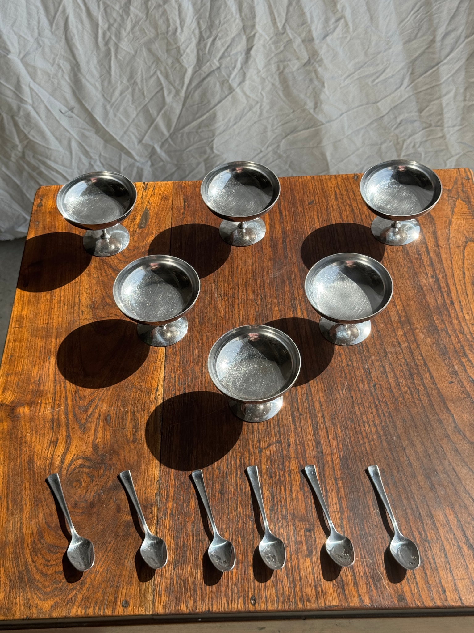 Lot de 6 coupes à glace pied classique D9 H7