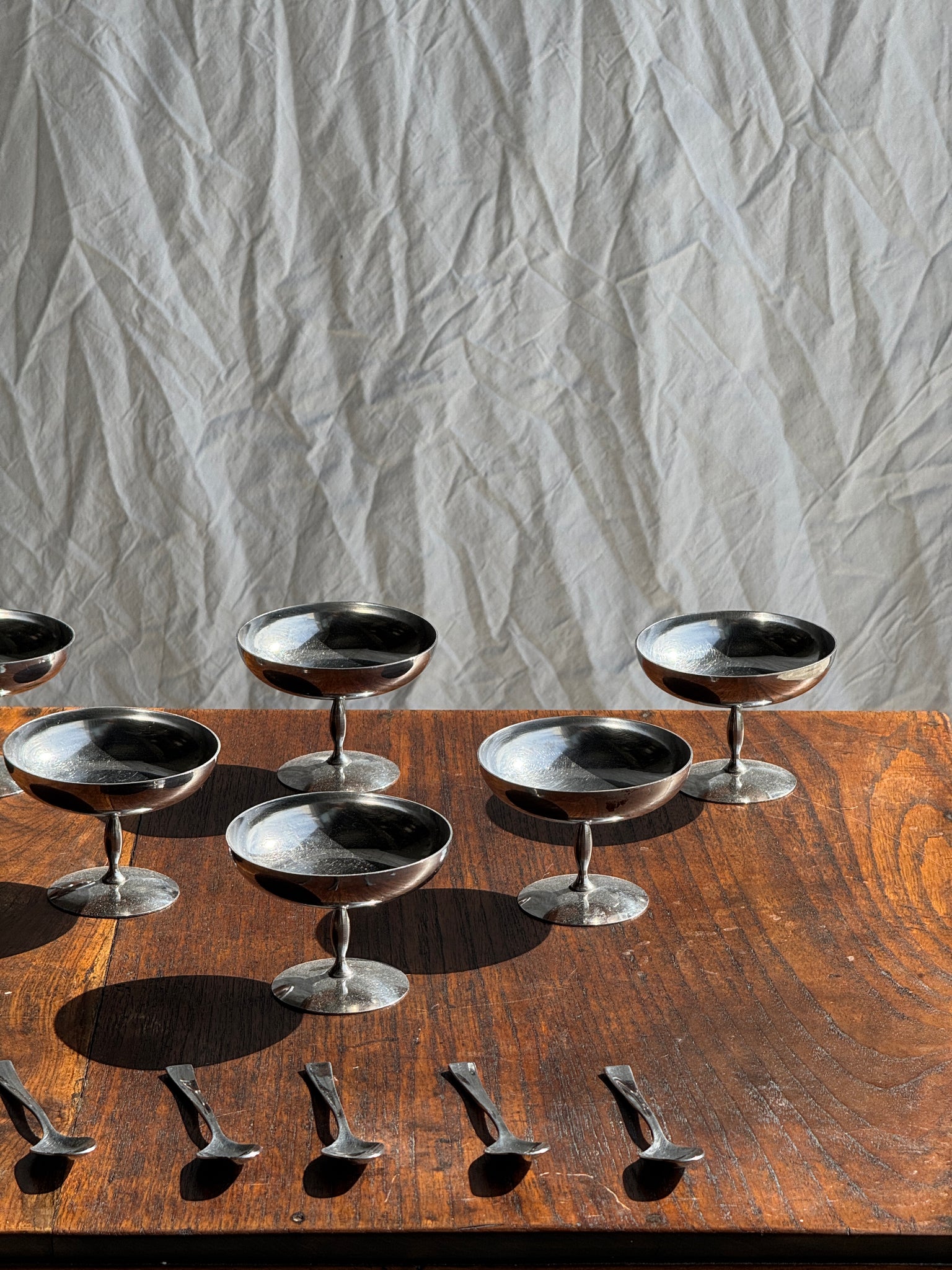 Lot de 6 coupes à glace pied classique D9 H7