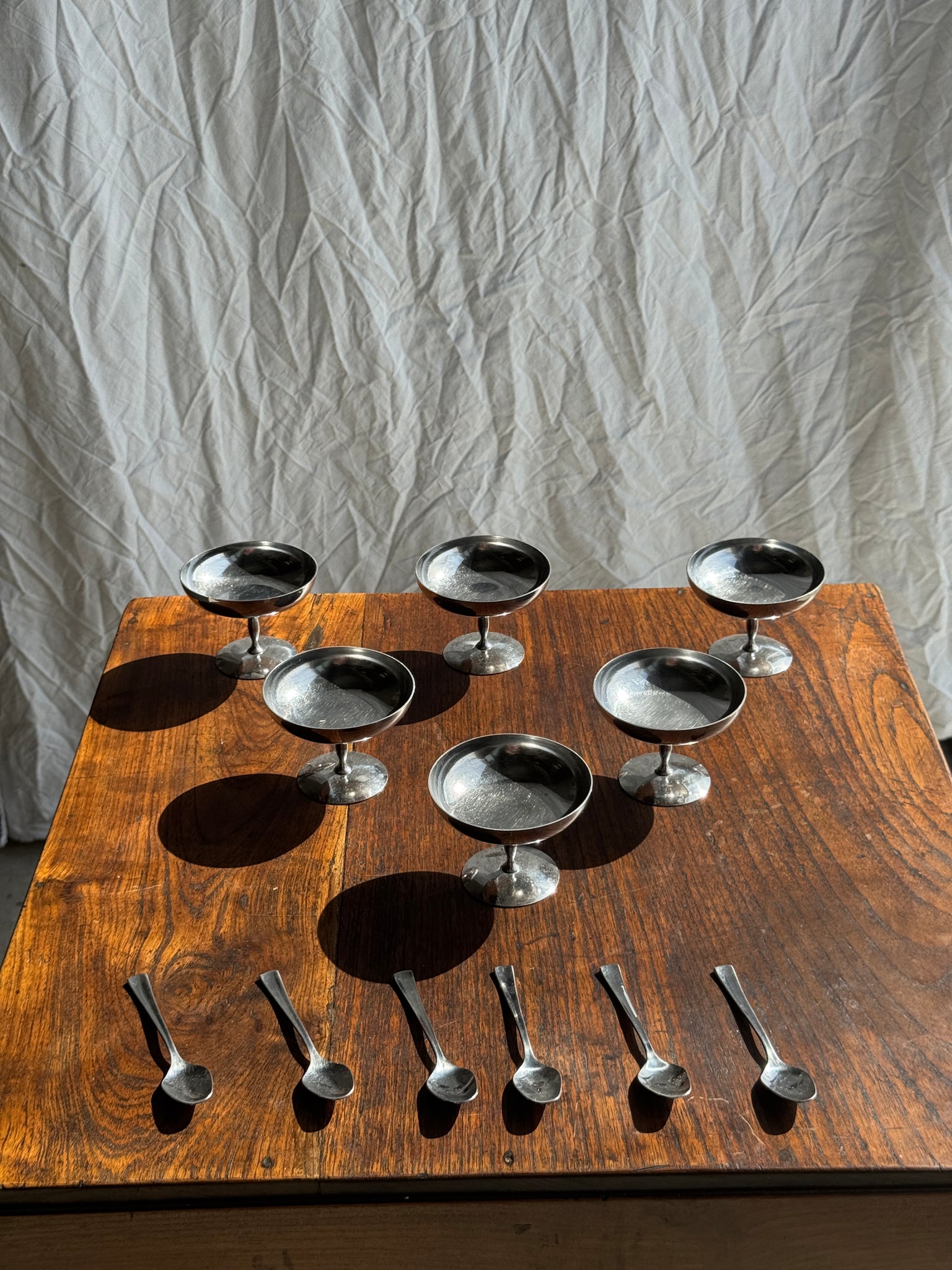 Lot de 6 coupes à glace pied classique D9 H7