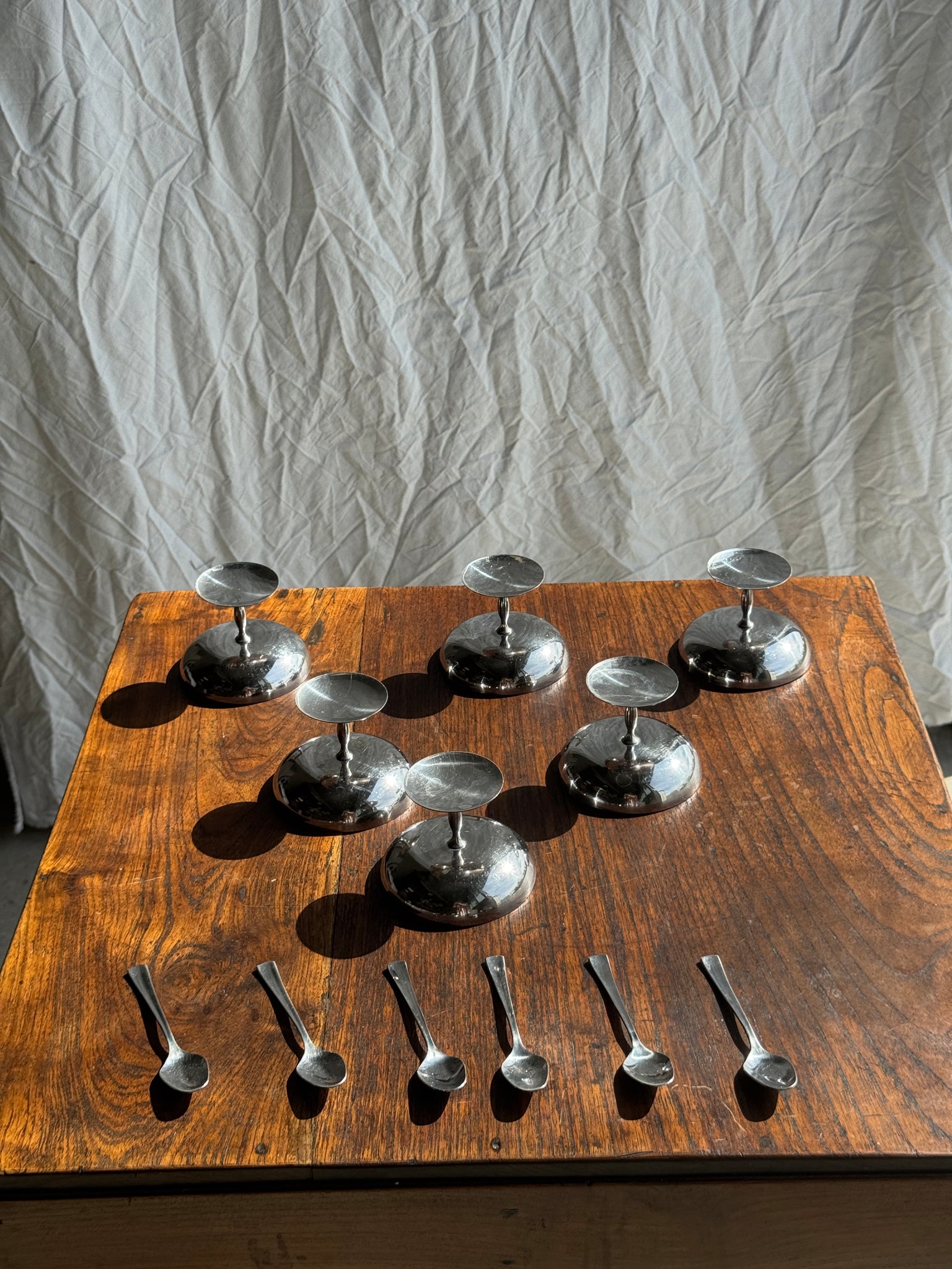 Lot de 6 coupes à glace pied classique D9 H7