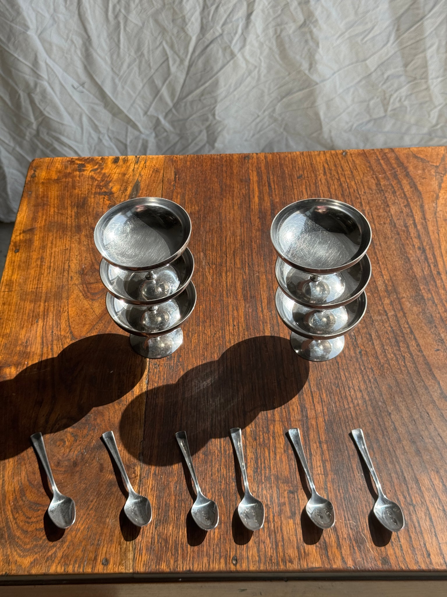 Lot de 6 coupes à glace pied classique D9 H7