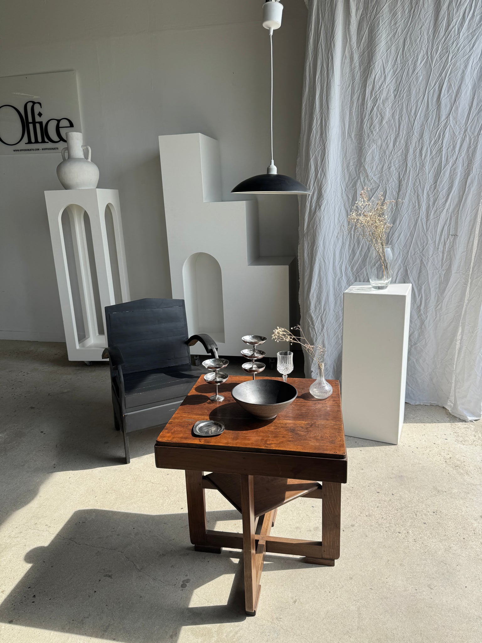 Suspension vintage noire D32