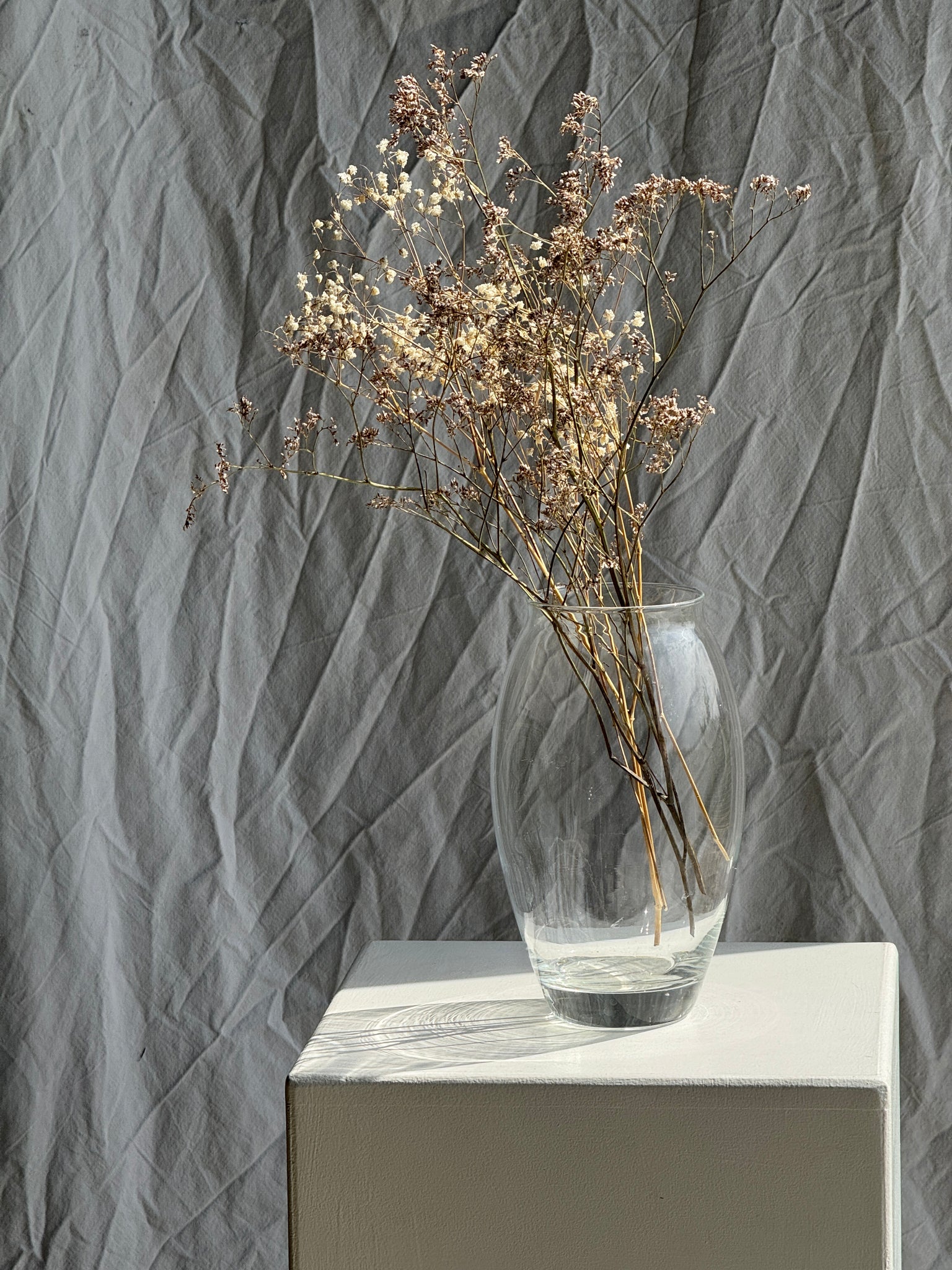 Vase transparent en verre H22