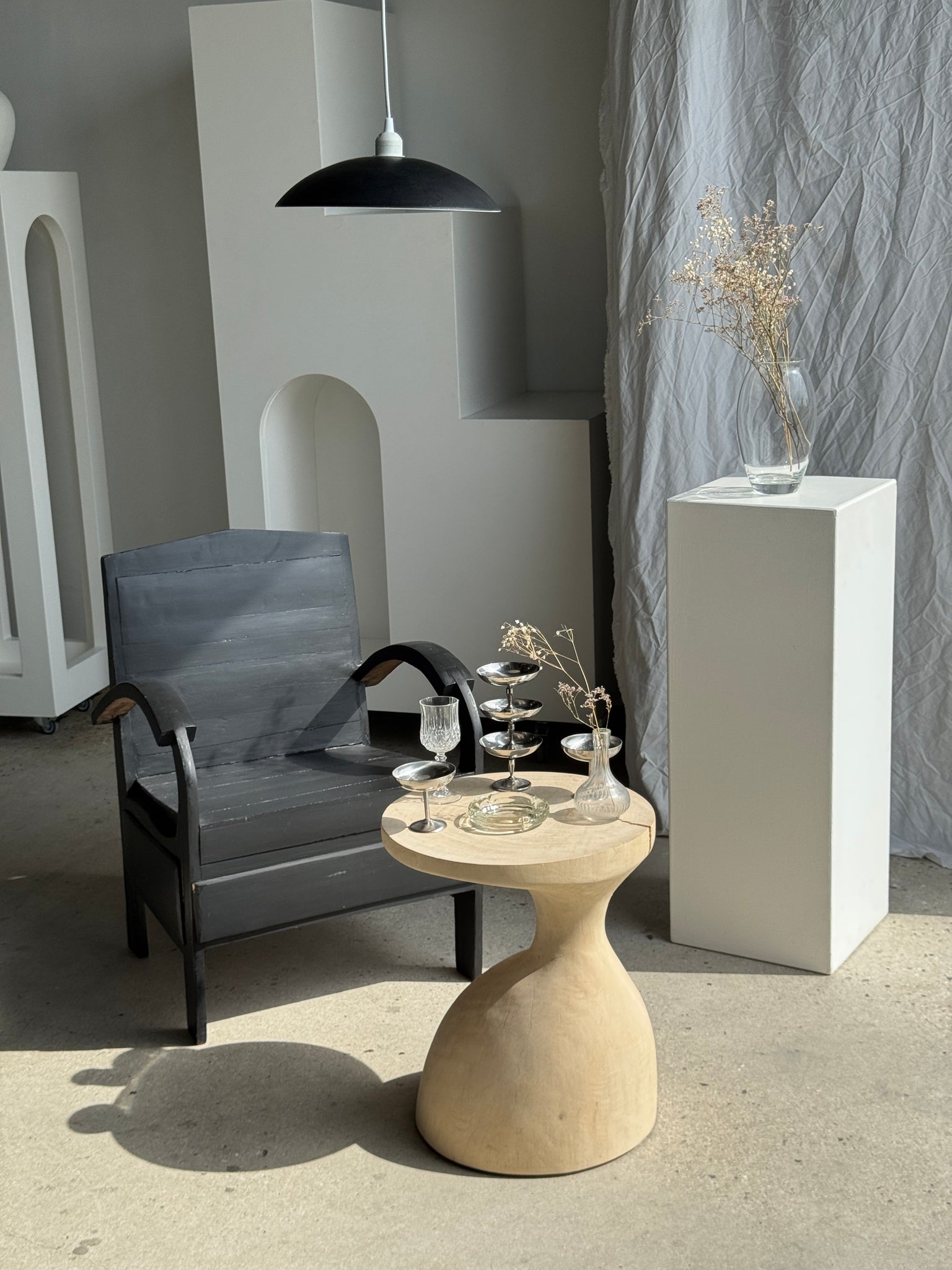 Suspension vintage noire D32
