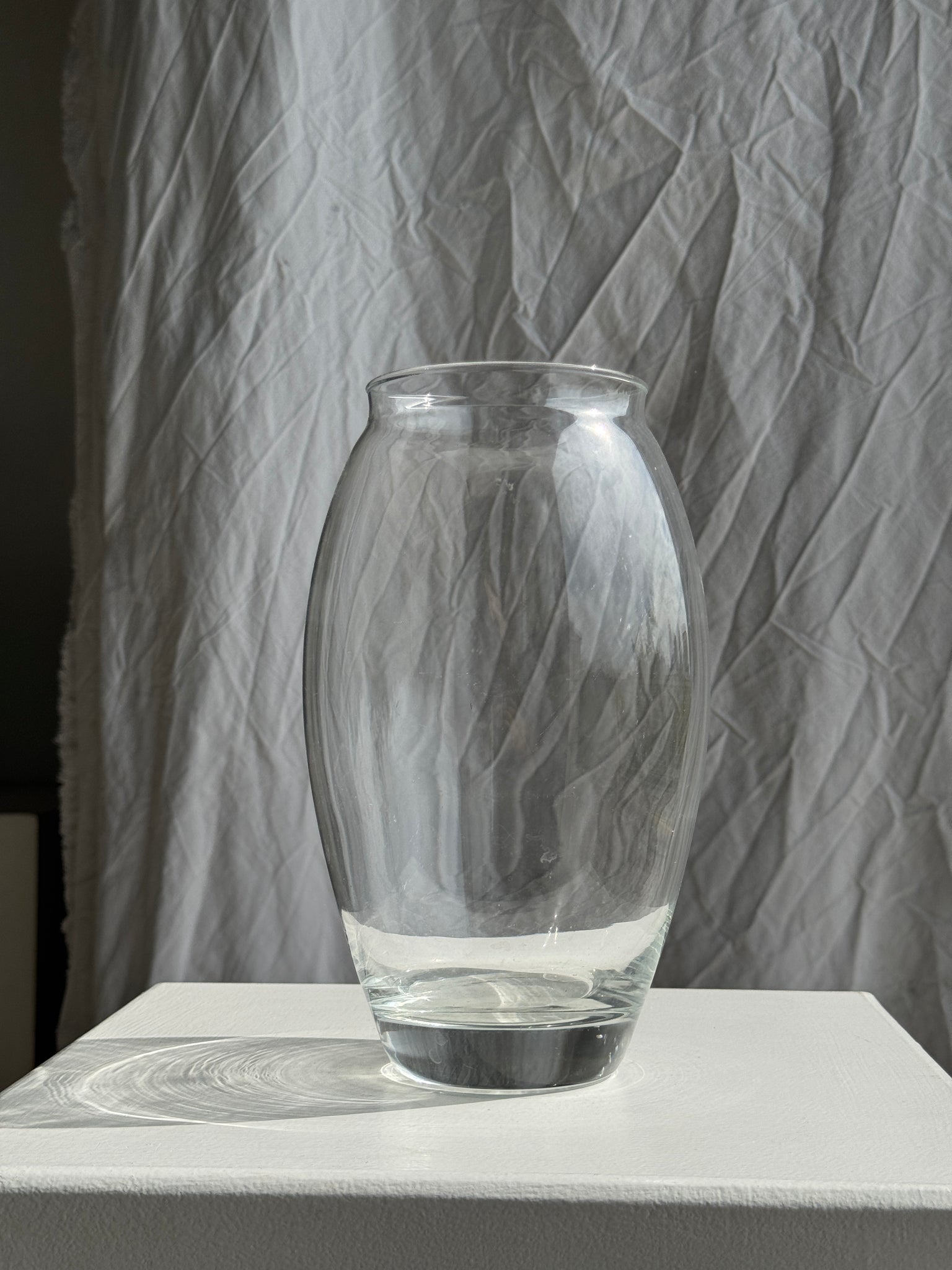 Vase transparent en verre H22
