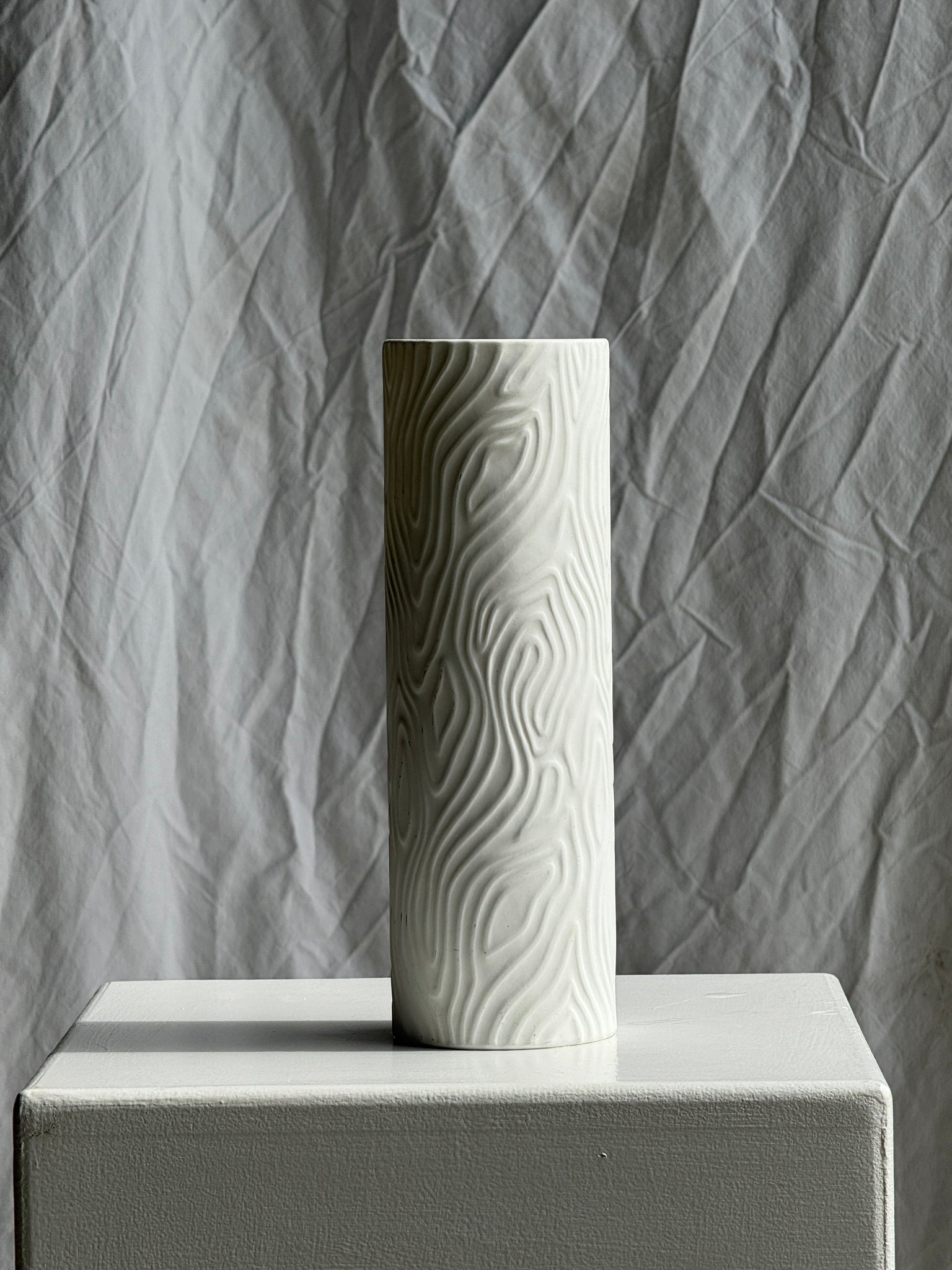 Vase Villeroy & Boch tubulaire Porcelaine de Chine H25,5