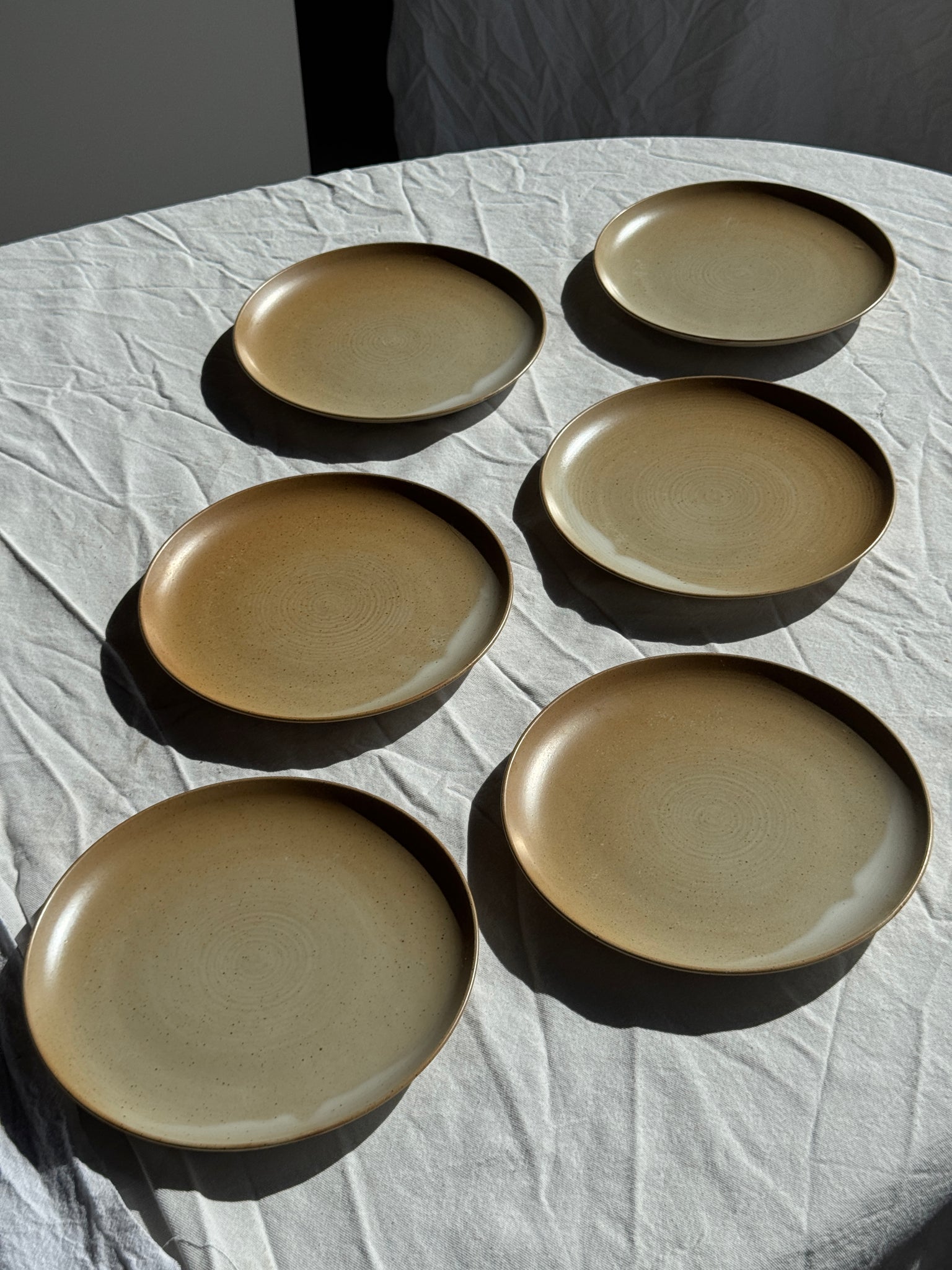 Lot de 6 assiettes en grès Village France D24