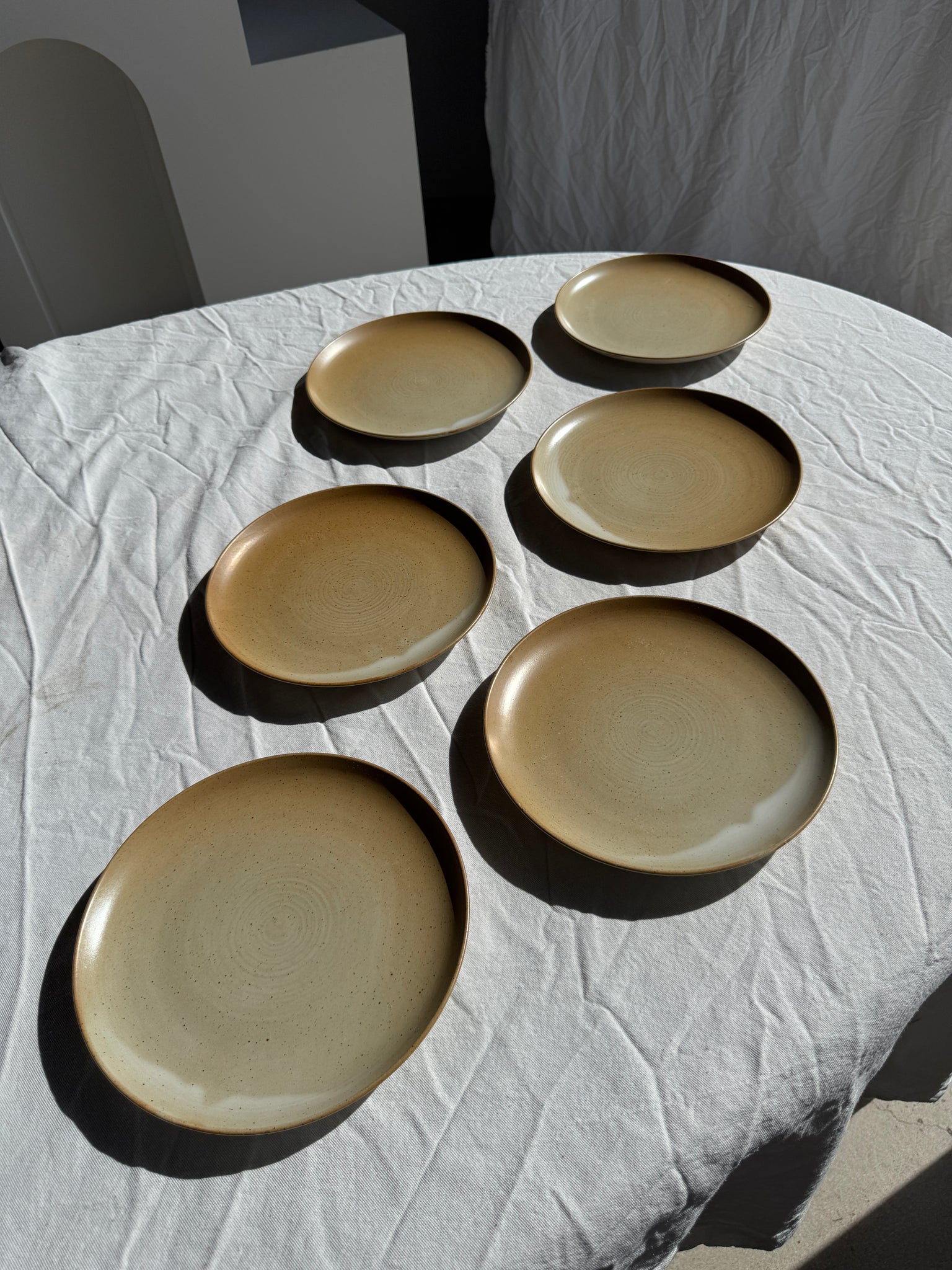 Lot de 6 assiettes en grès Village France D24