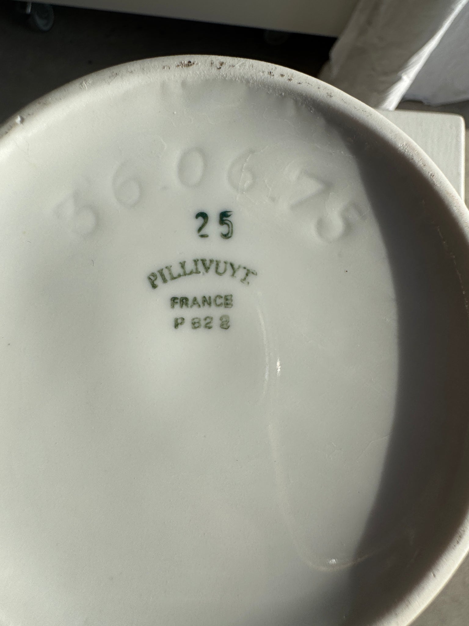 Petite théière vintage à motif de nuages France H18,5