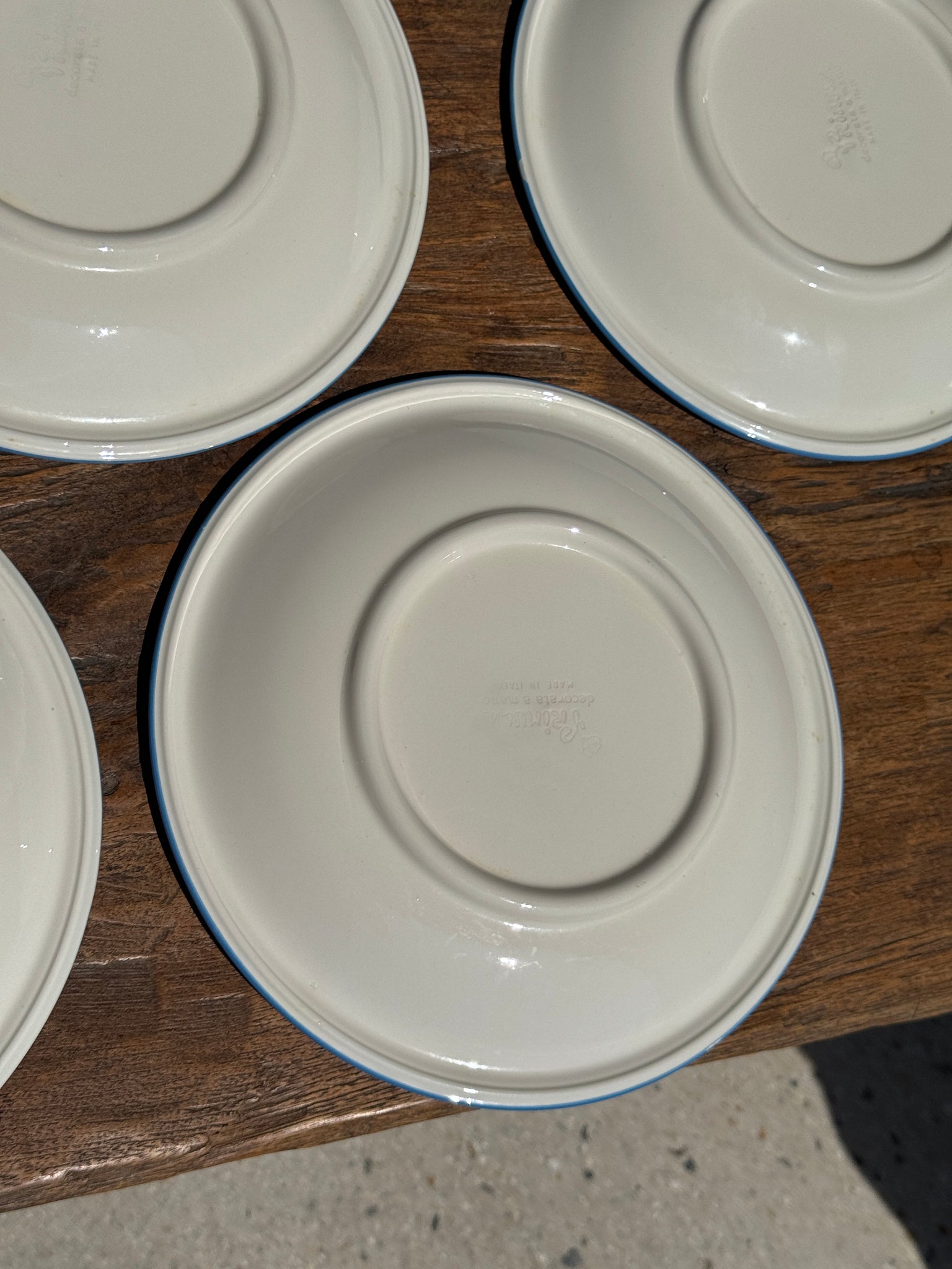 Lot de 3 assiettes creuses et 3 assiettes à dessert et 6 assiettes éclat, vaisselle italienne à motif de femmes en bord de mer