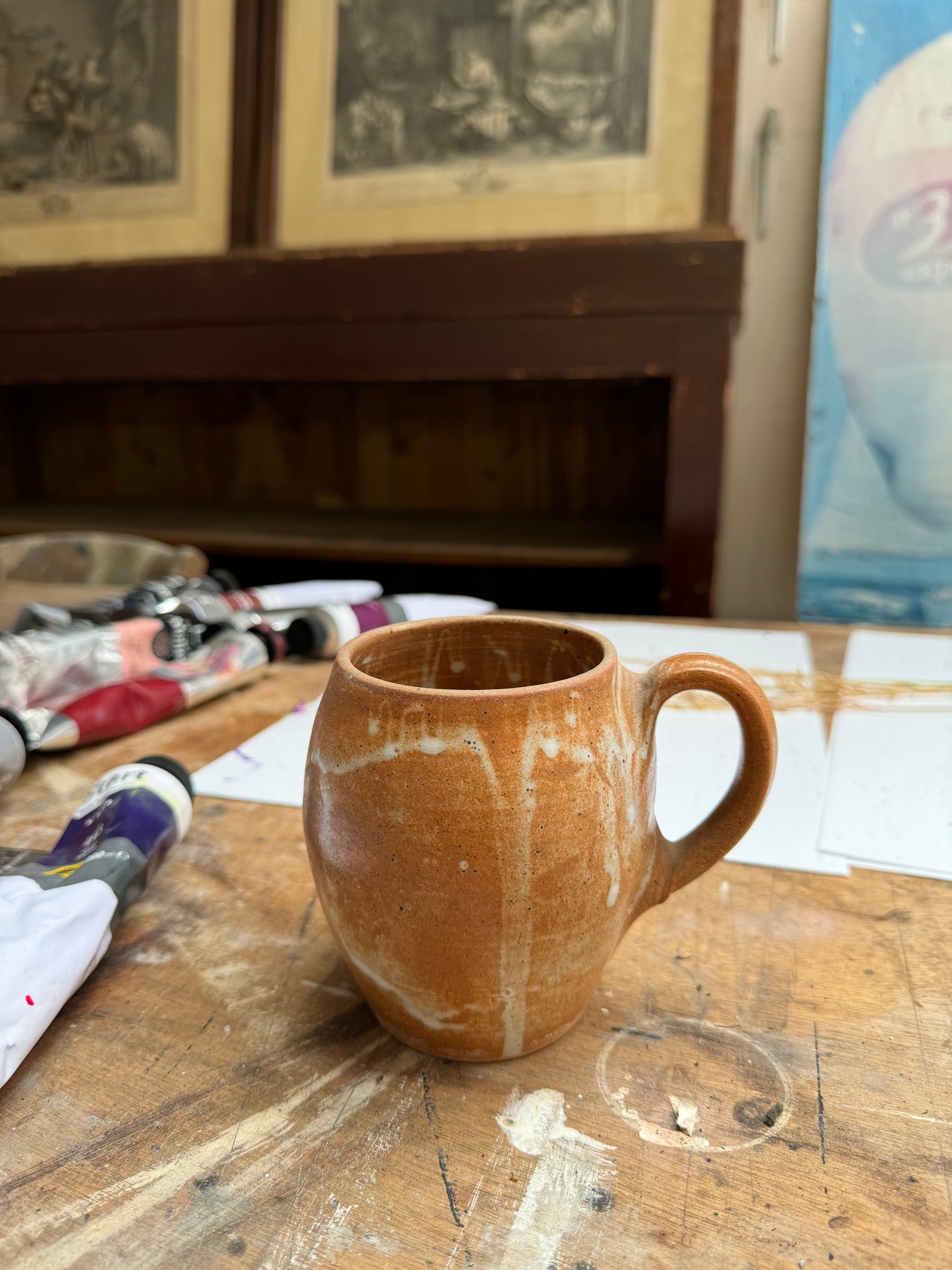 Mug en grès à anse