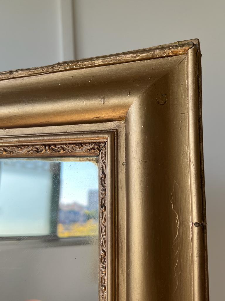 Miroir peinture dorée H:1m68 L:97cm