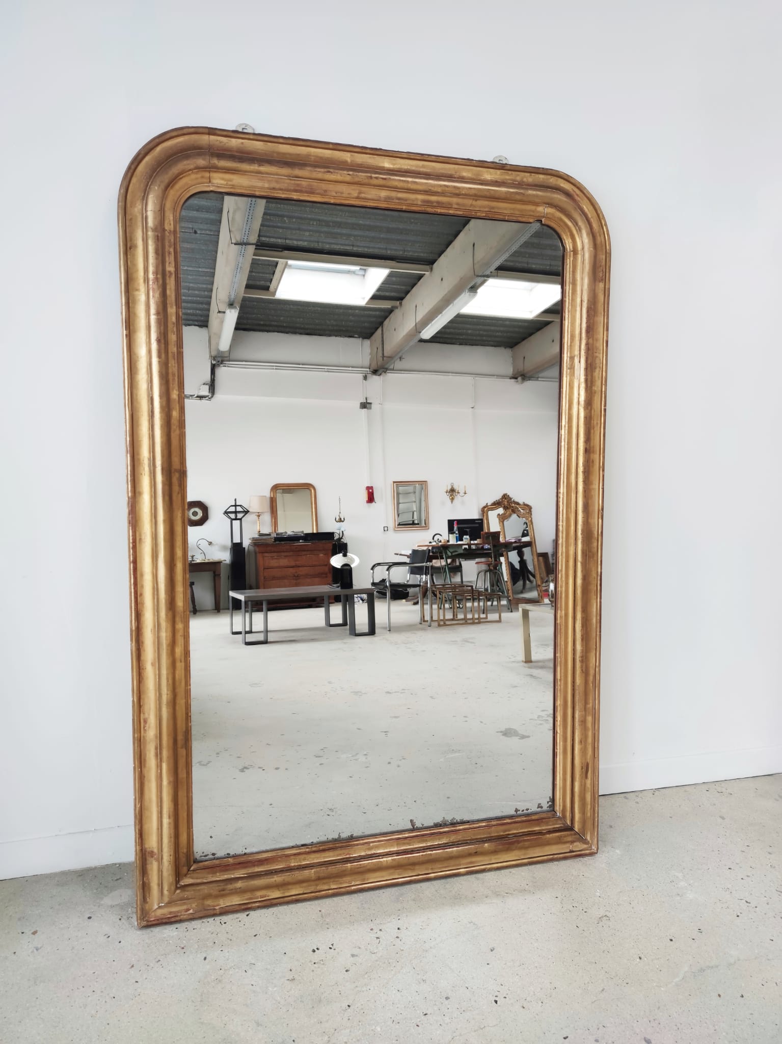 Grand miroir doré de style Louis Philippe H:1m66