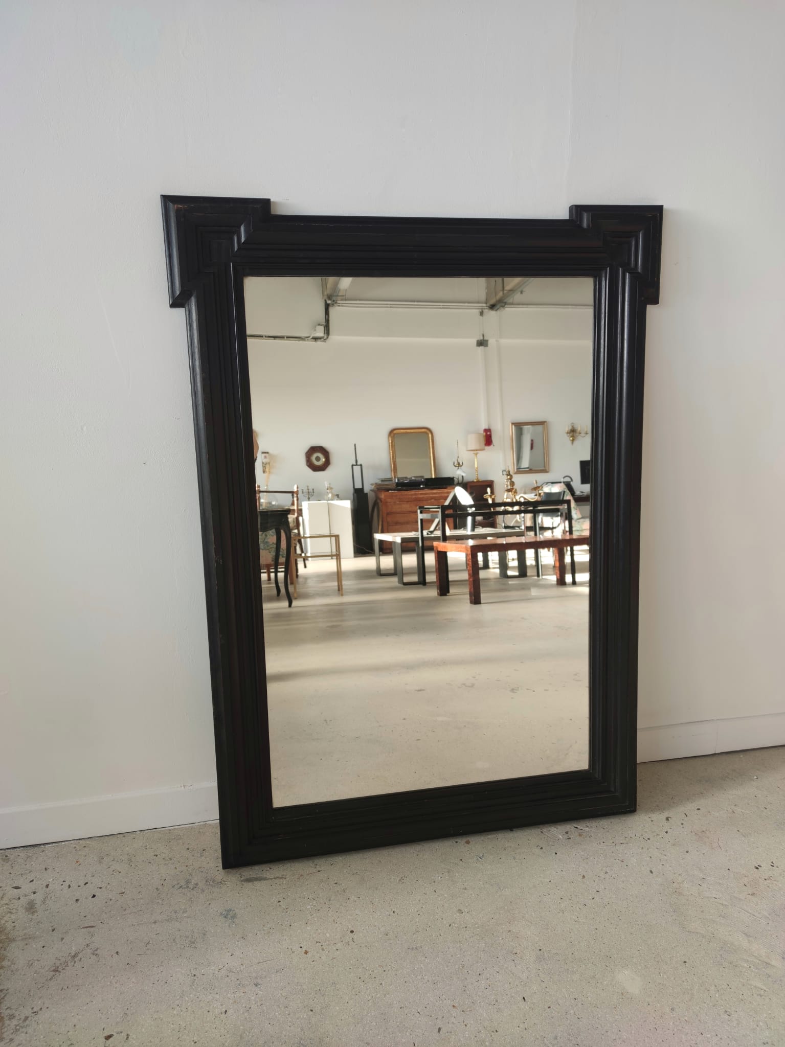 Miroir rectangulaire noir H: 1m30