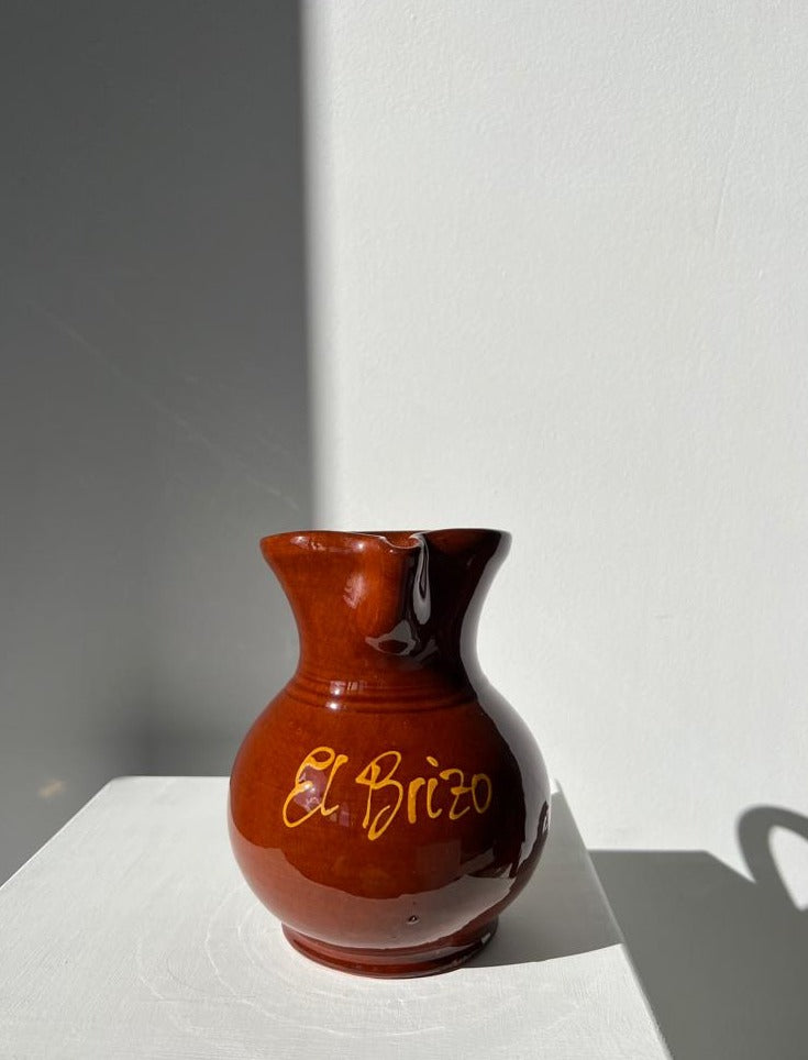 Pichet en céramique marron El Brizo H:17cm