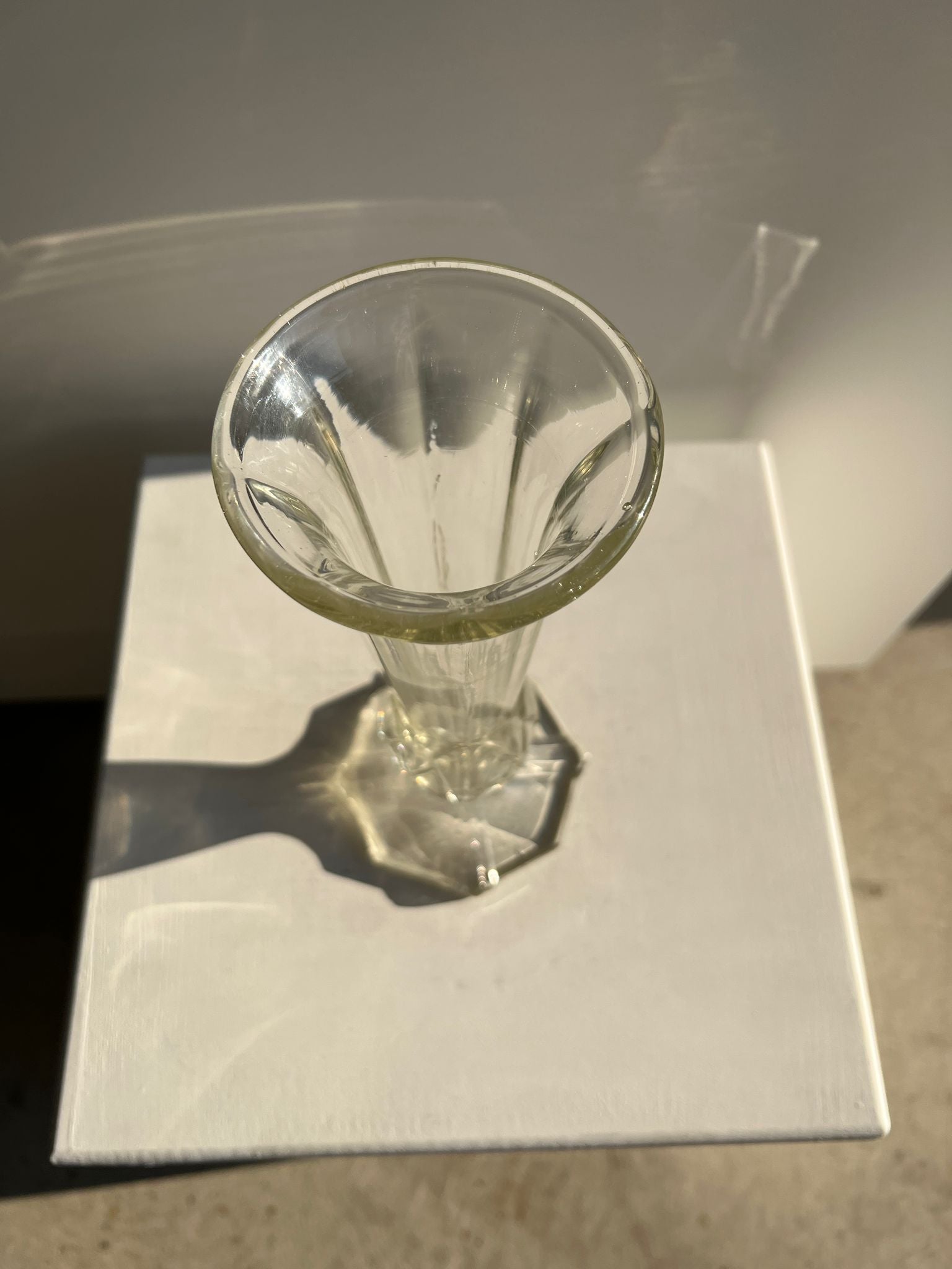Vase en verre souflé Art Déco H:20cm