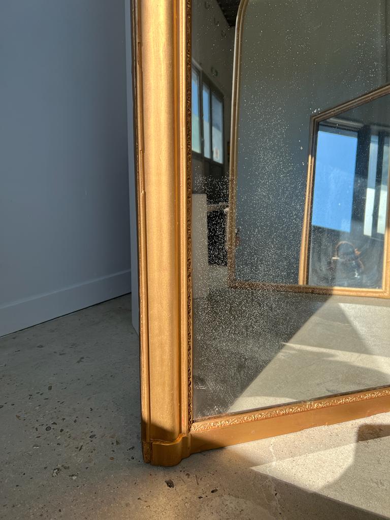 Miroir peinture dorée H:1m68 L:97cm